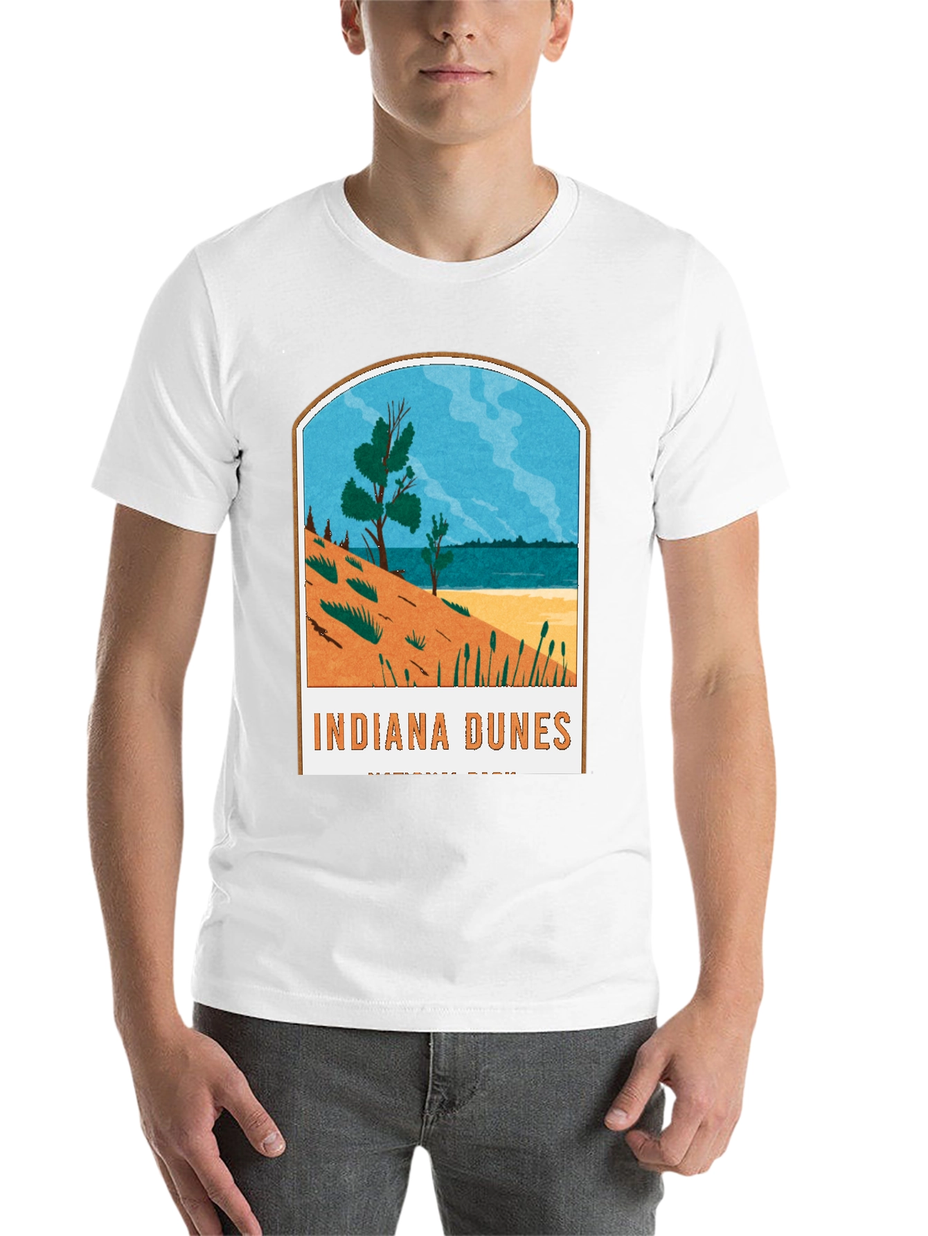 Black Indiana Dunes National Park Graphic Tee view 14