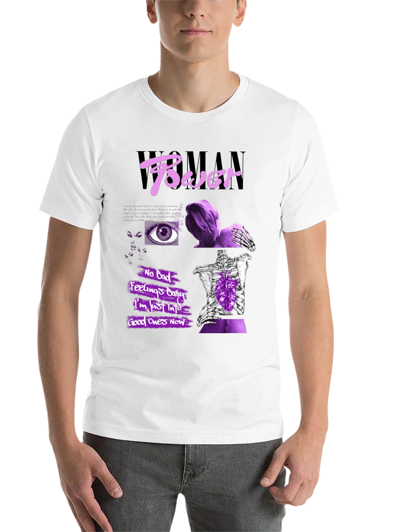 Woman Power Graphic Print T-Shirt - 14
