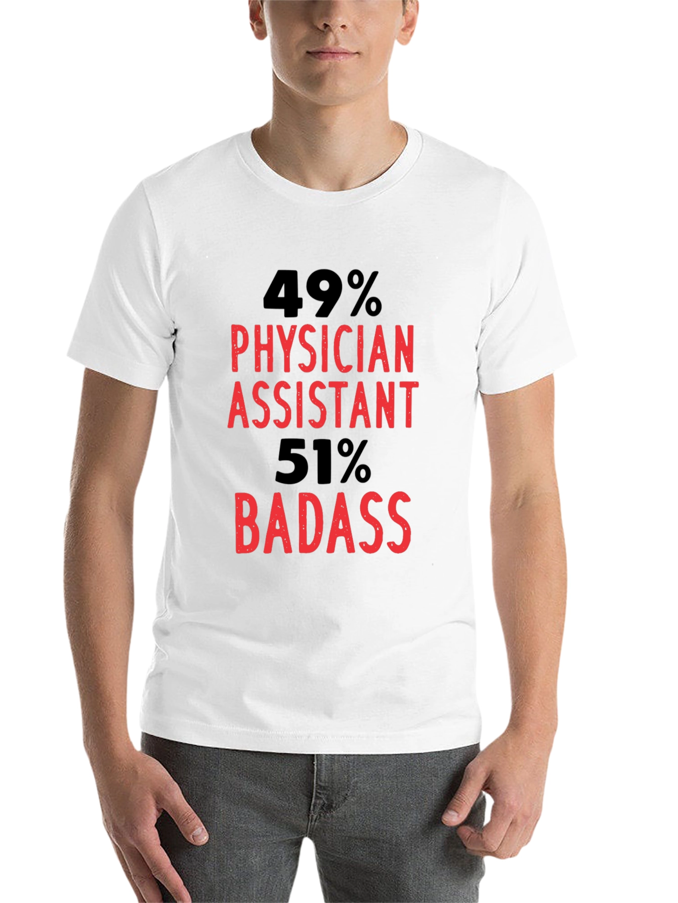 Black Physician Assistant Badass Graphic T-Shirt view 14