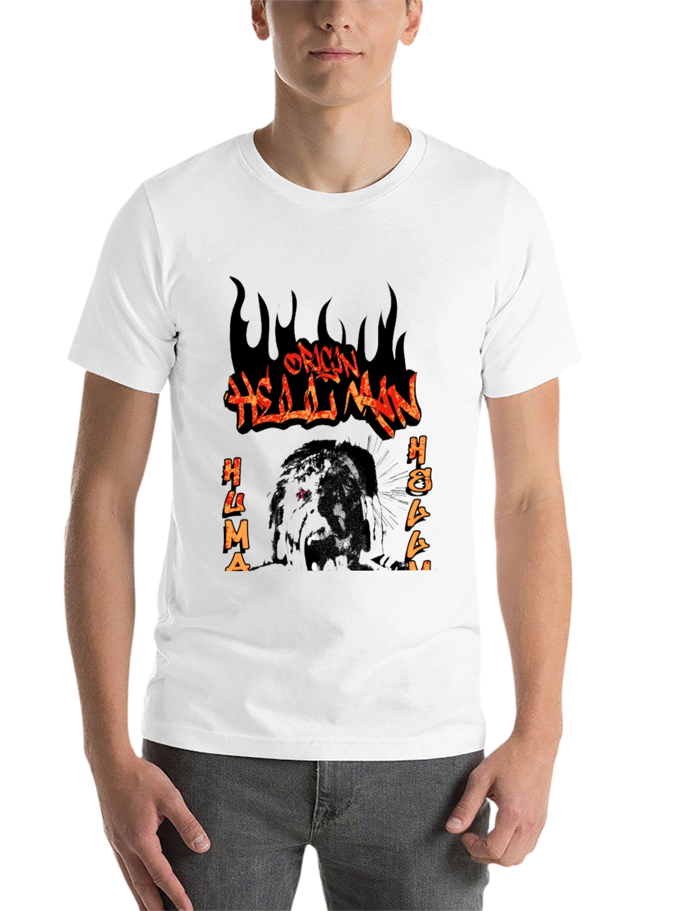 Black Origin Hellman T-Shirt - Black Graphic Tee view 14