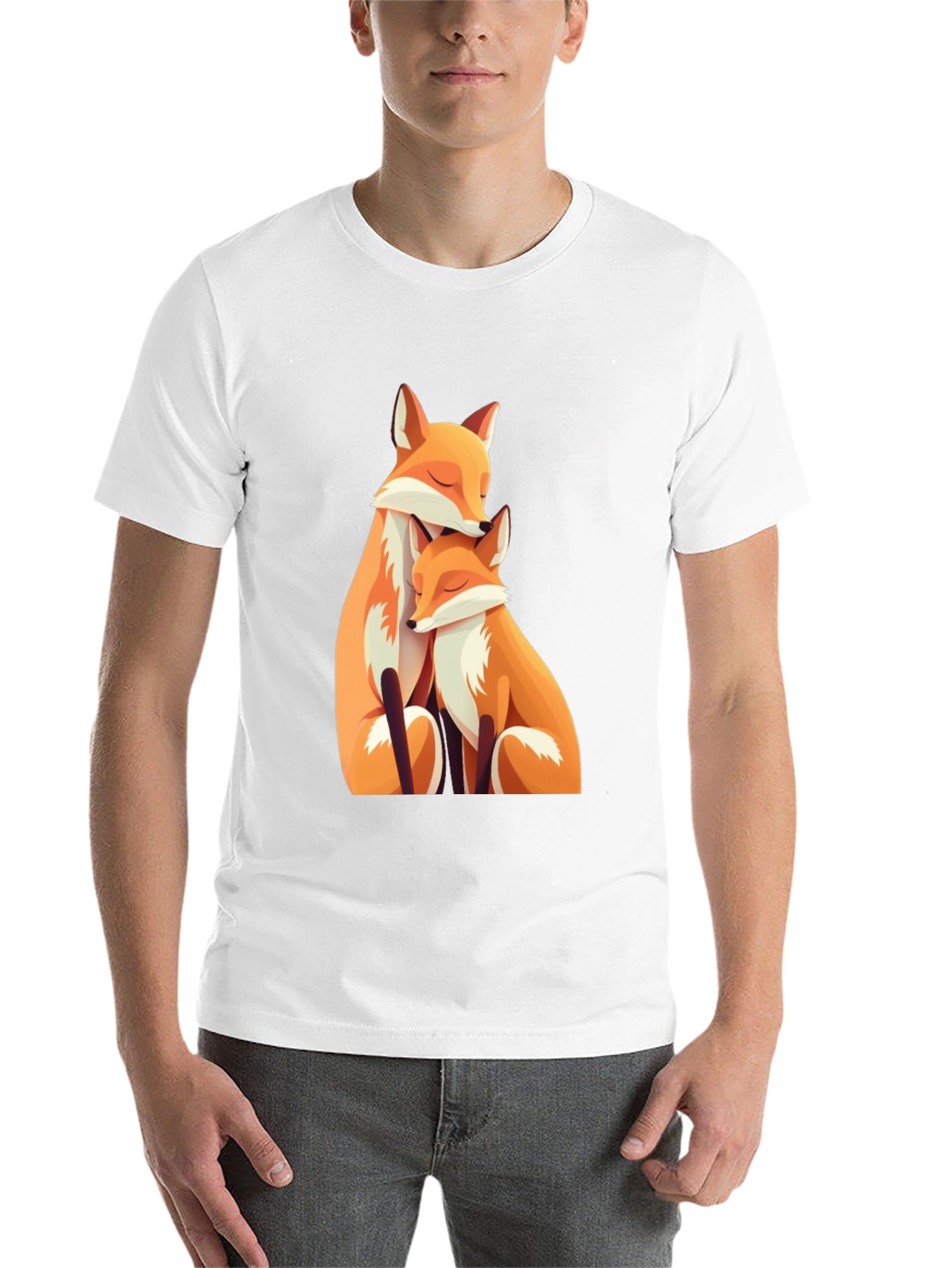 Black Fox Family Graphic Tee - Soft Cotton Blend view 14