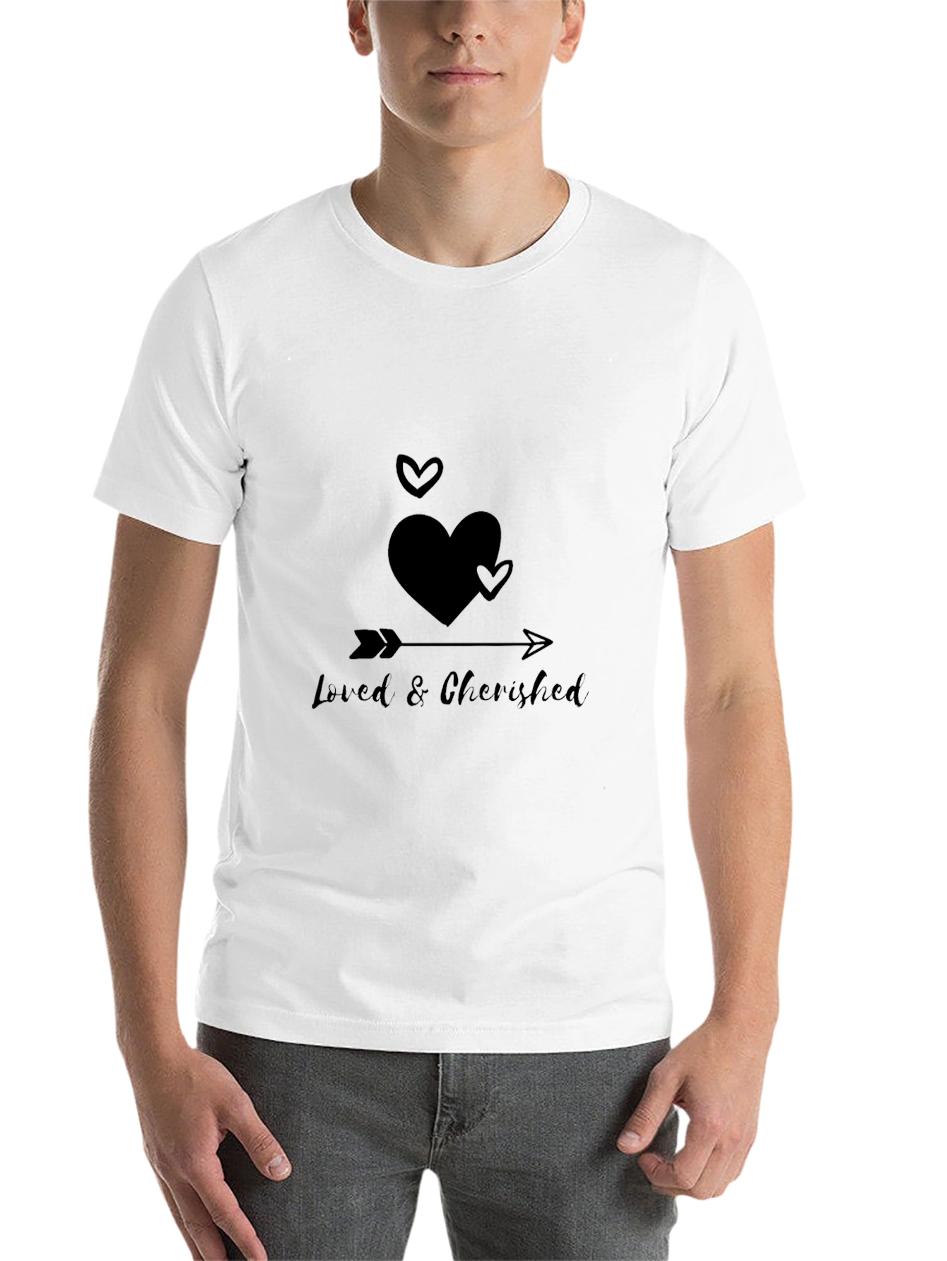 Black Loved & Cherished Black Graphic Tee view 14