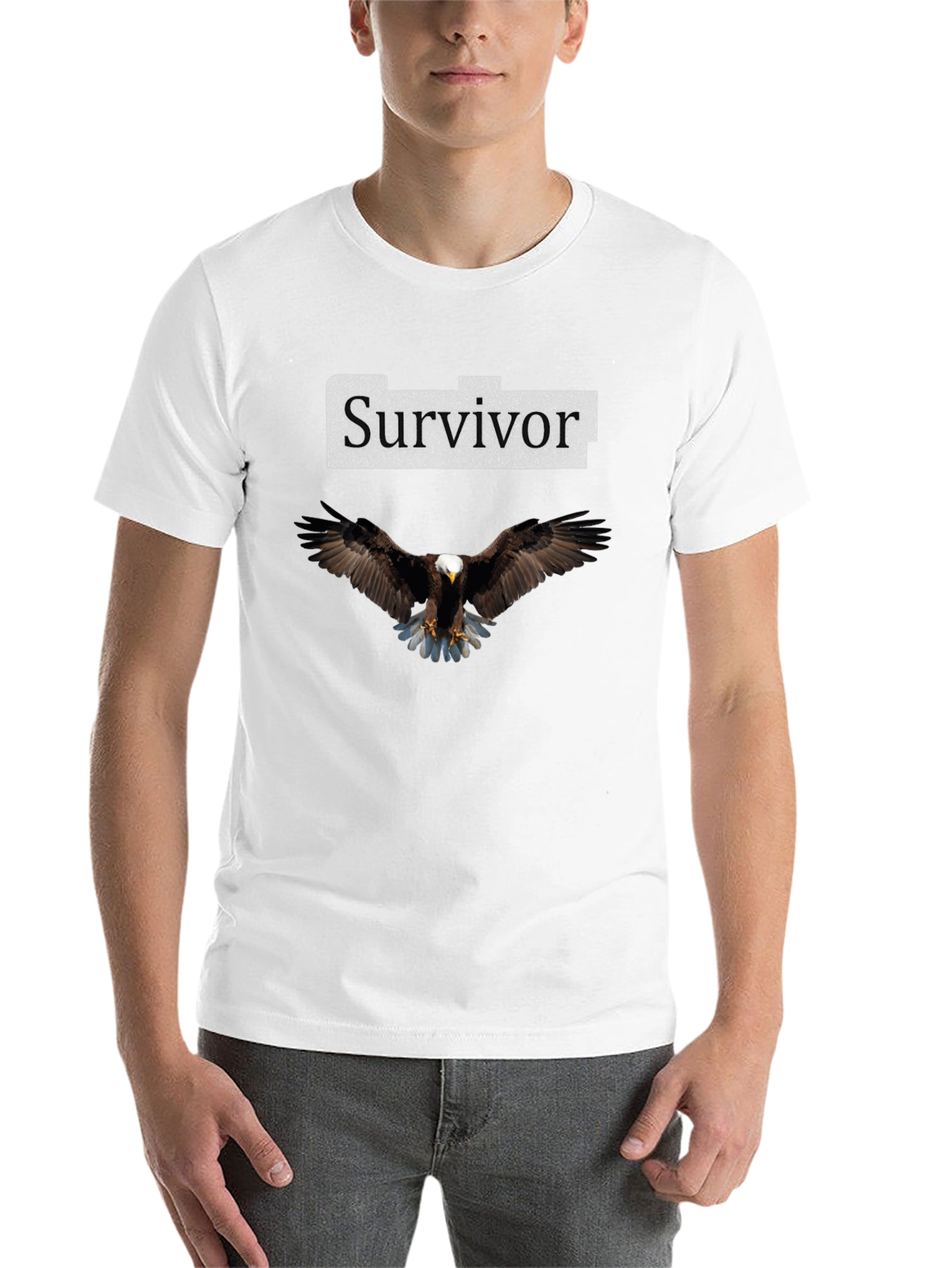 Black Survivor Eagle Graphic T-Shirt view 14