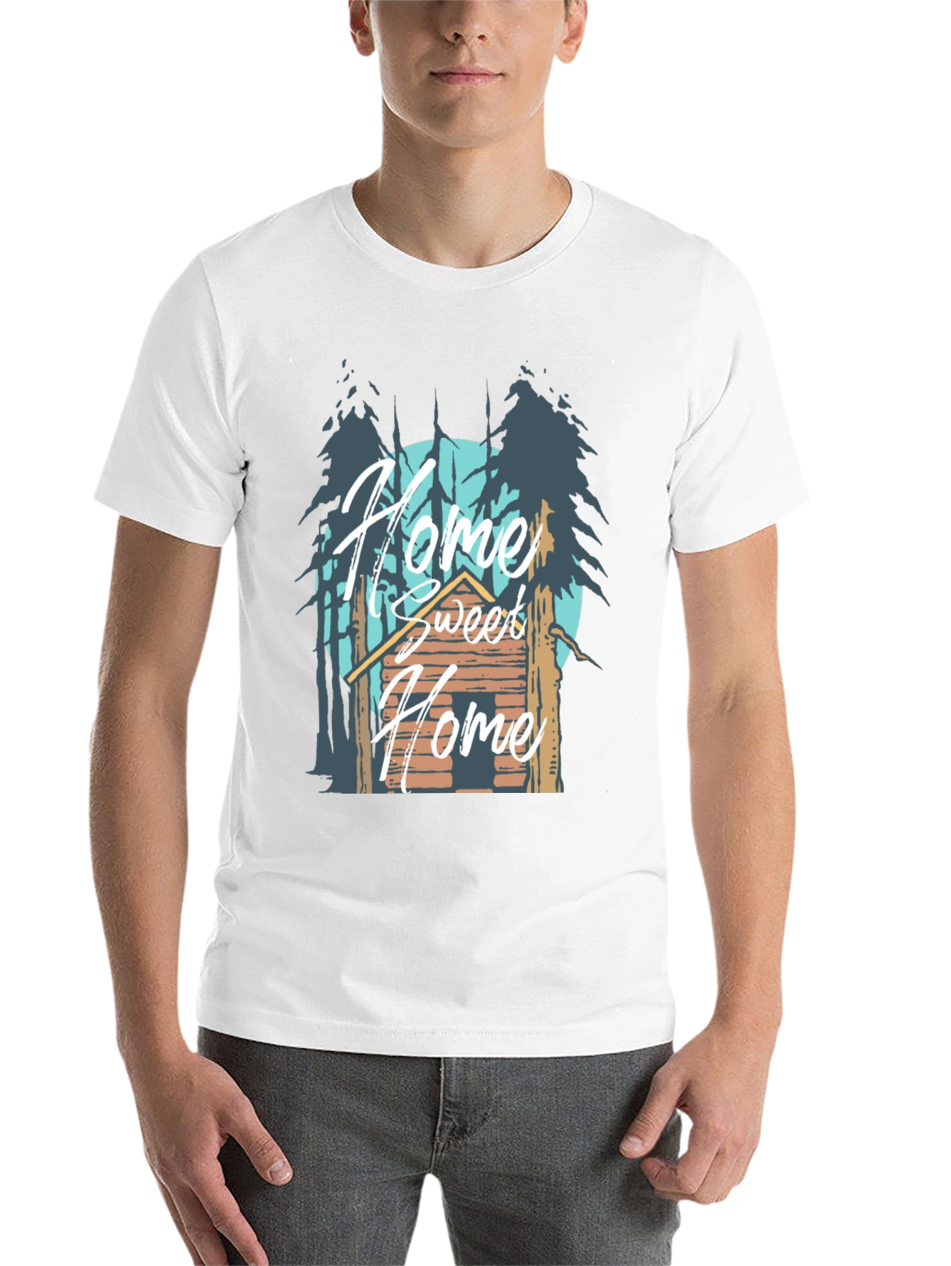 Black Home Sweet Home Cabin T-Shirt view 14