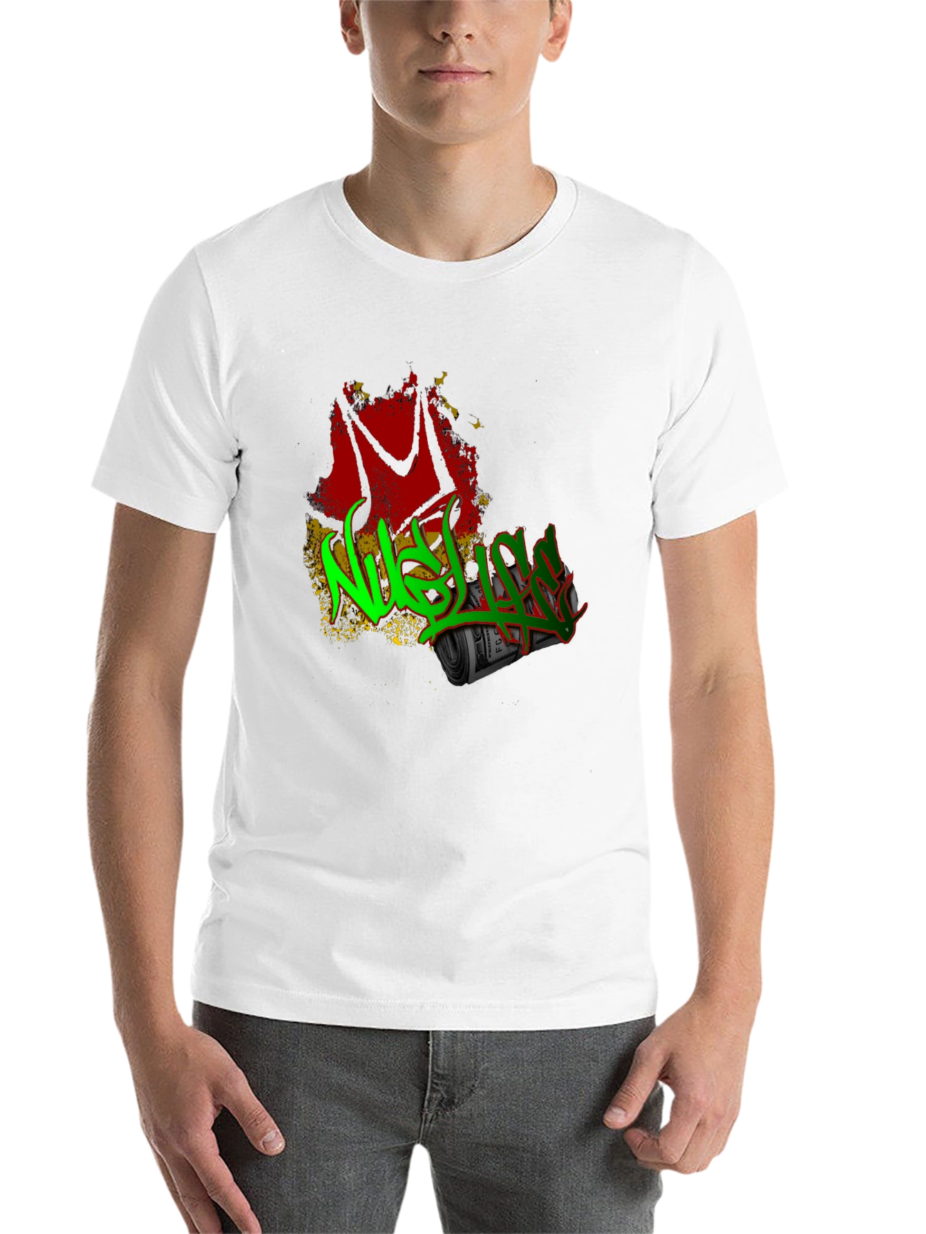 Black Graffiti Graphic Black T-Shirt view 14