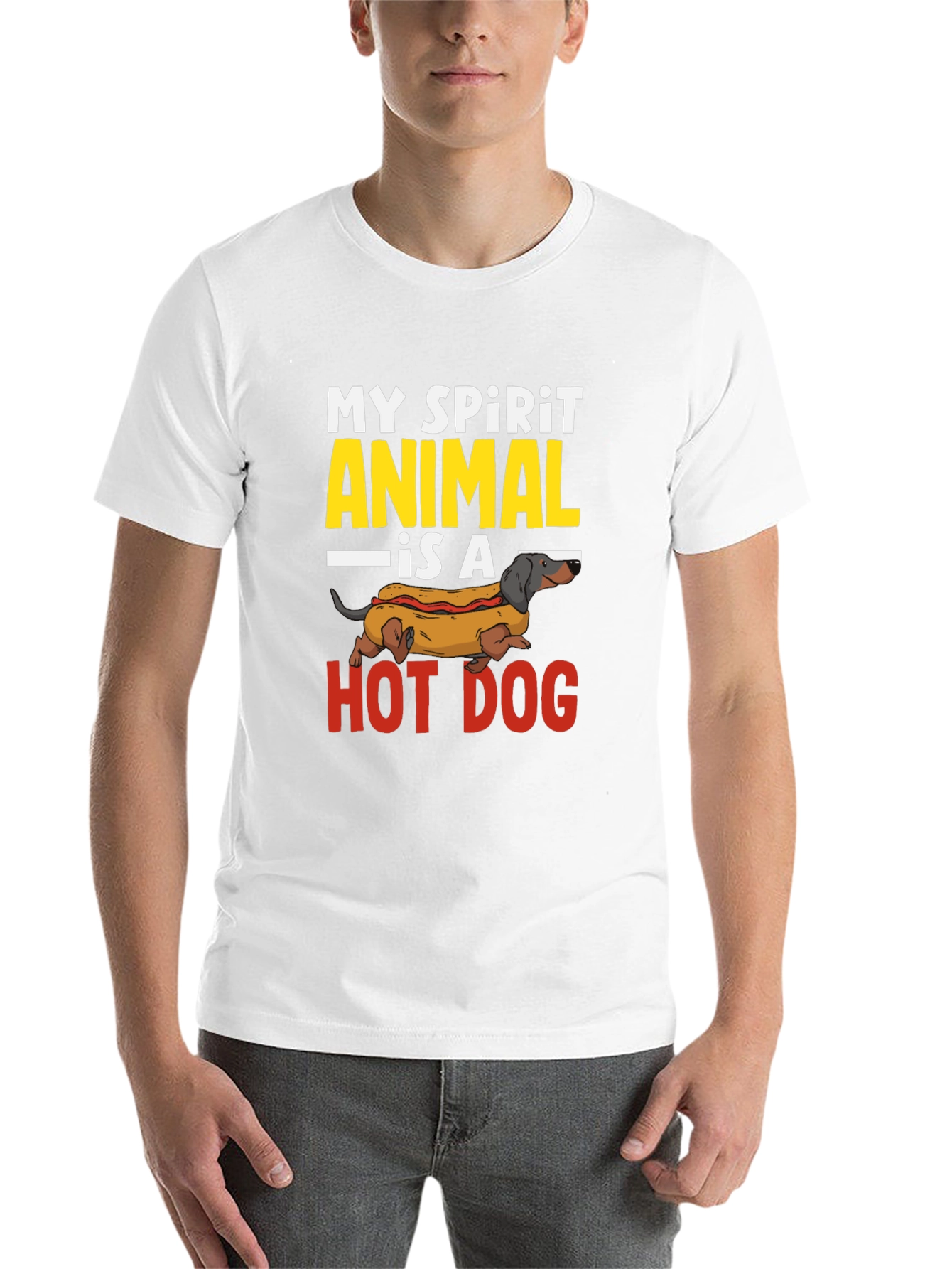 Black My Spirit Animal Hot Dog T-Shirt view 14
