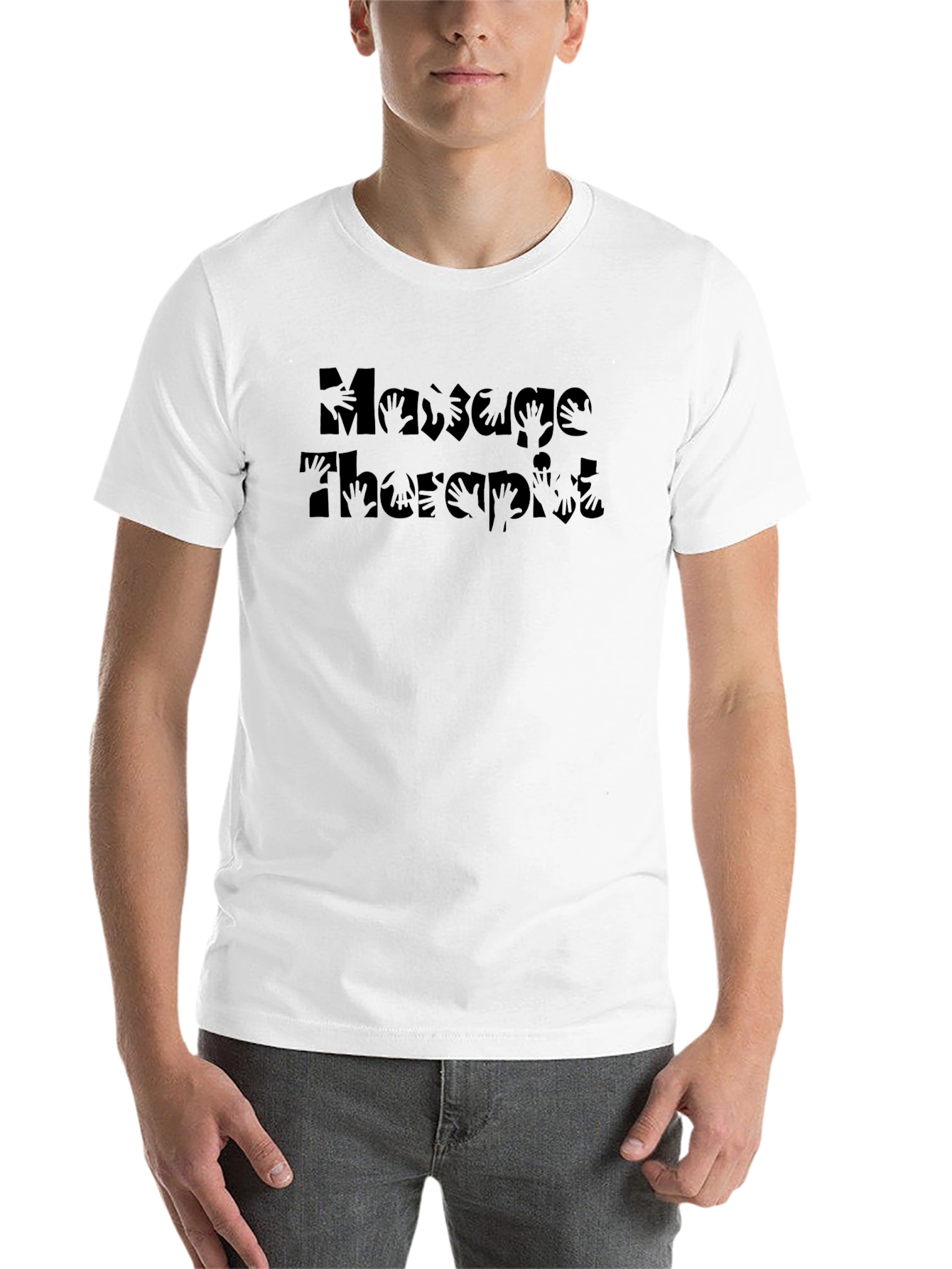 Black Massage Therapist Black Graphic Tee view 14