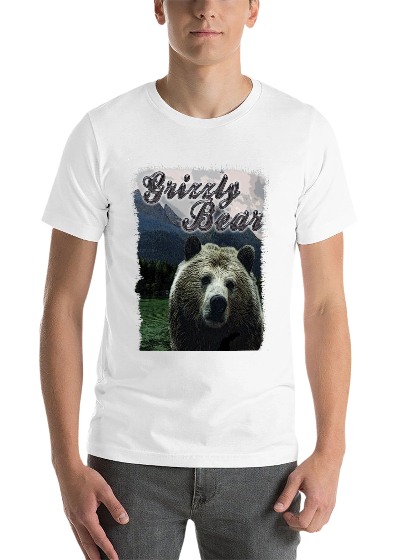 Black Grizzly Bear Graphic Tee - Wildlife T-Shirt view 14