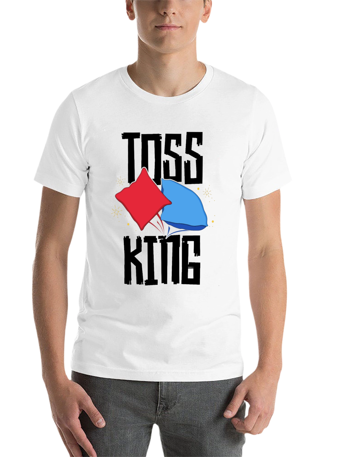 Black Toss King T-Shirt - Cornhole Fan Apparel view 14