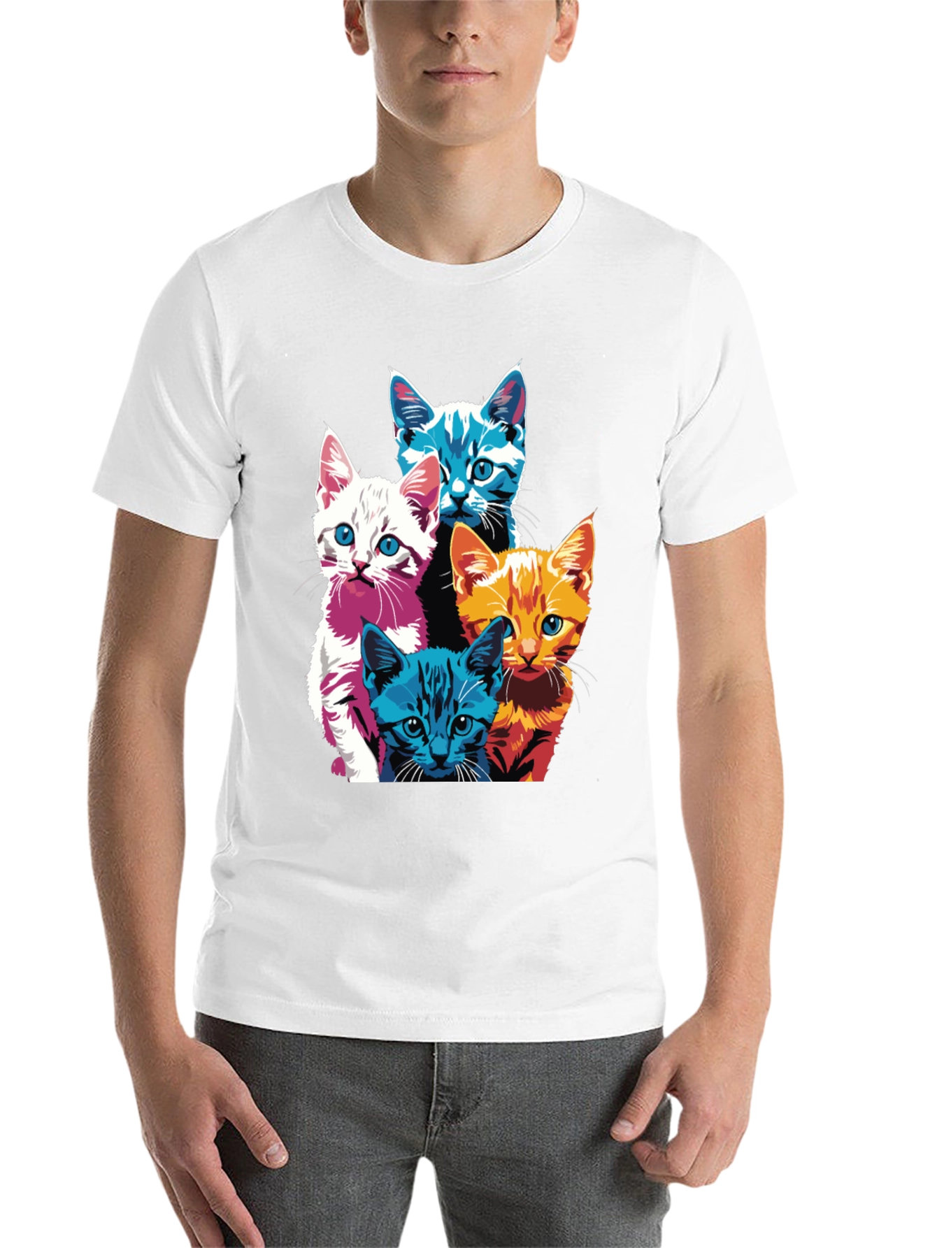 Black Cool Cats Graphic Tee - Black view 14