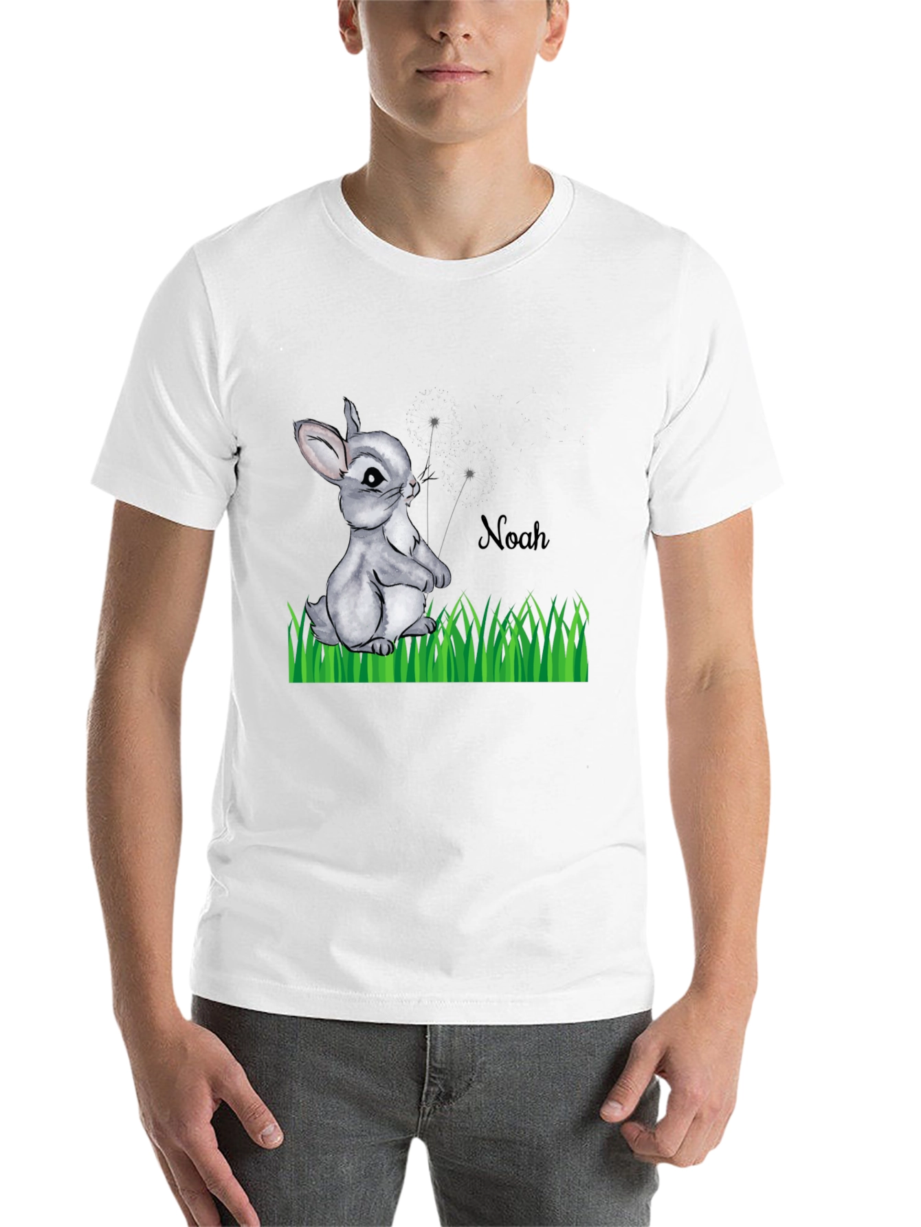 Black Personalized Noah Bunny T-Shirt view 14