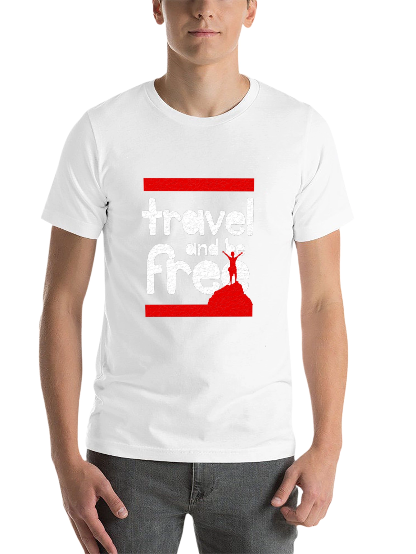 Black Travel and Be Free Black Graphic Tee view 14