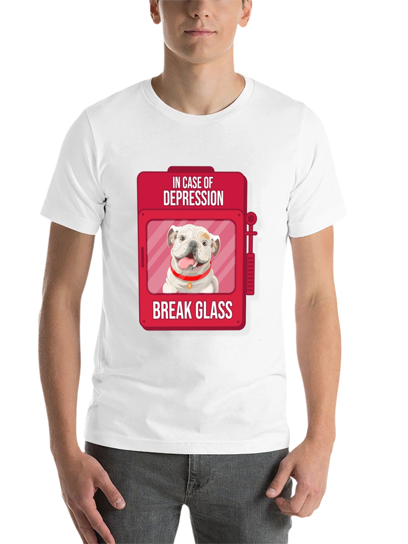 Black Depression Relief Dog T-Shirt - Break Glass view 14