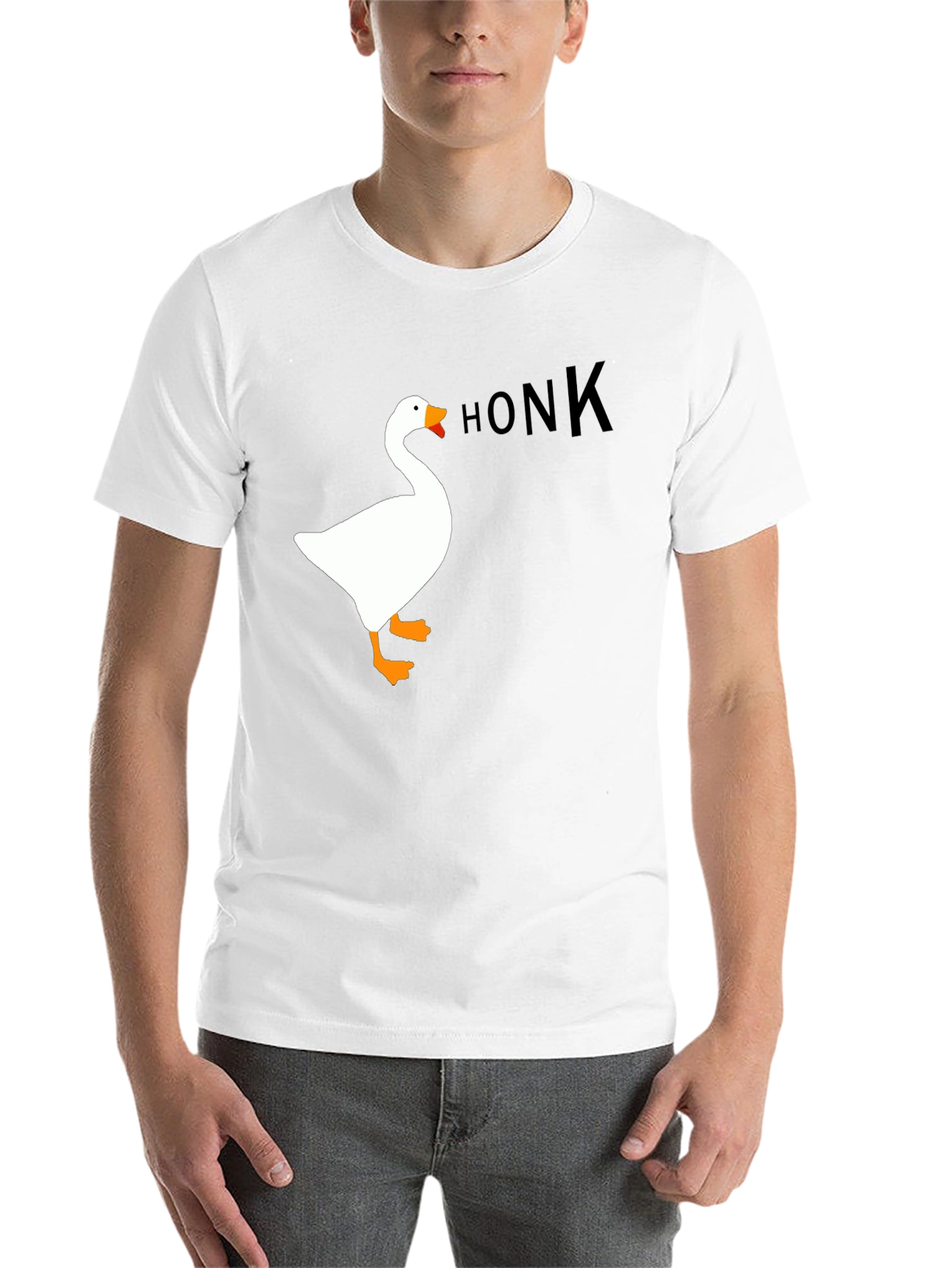 Black Honk Goose Graphic Tee - Black Unisex T-Shirt view 14