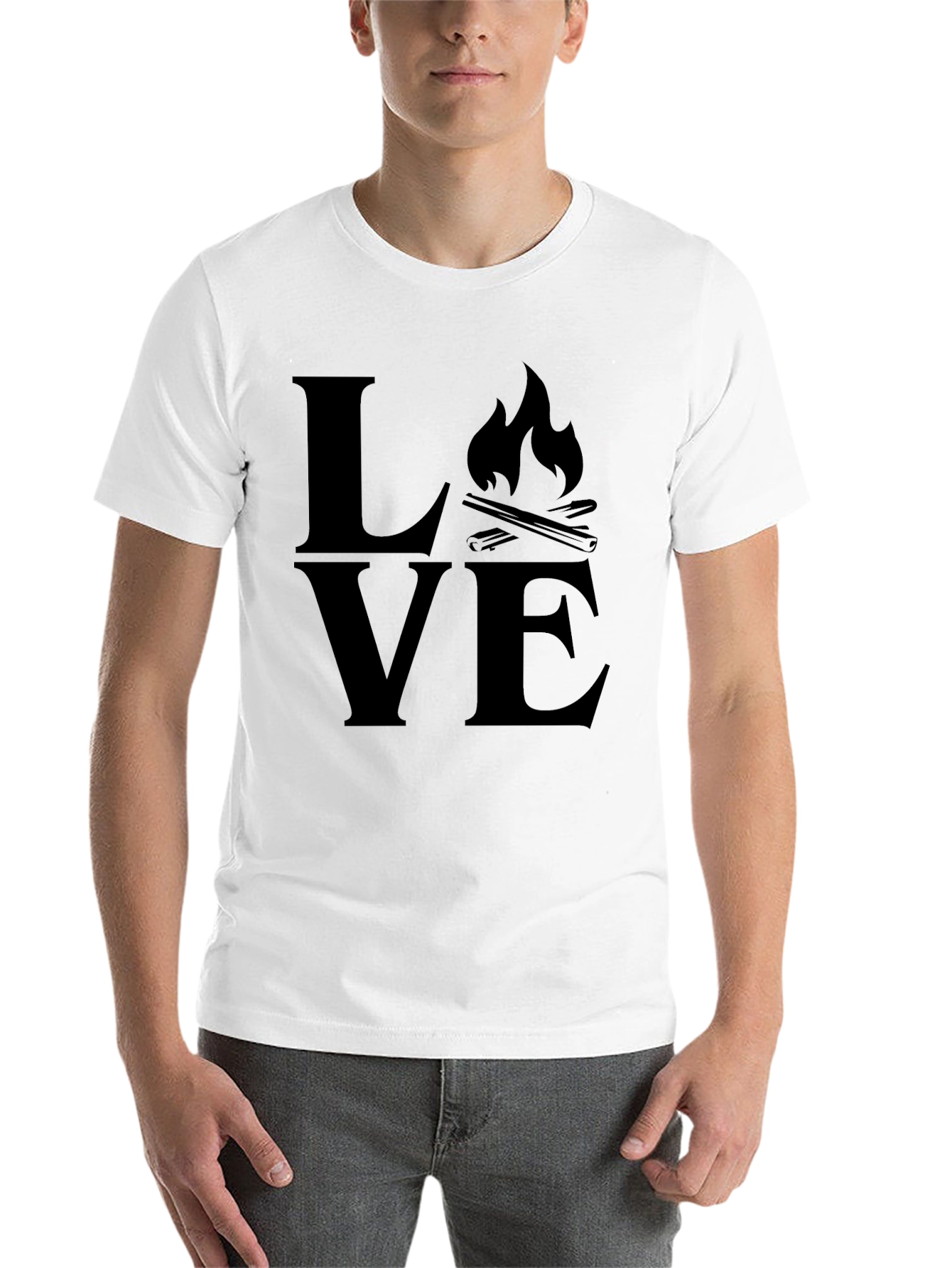 Black Love Camping Black T-Shirt view 14