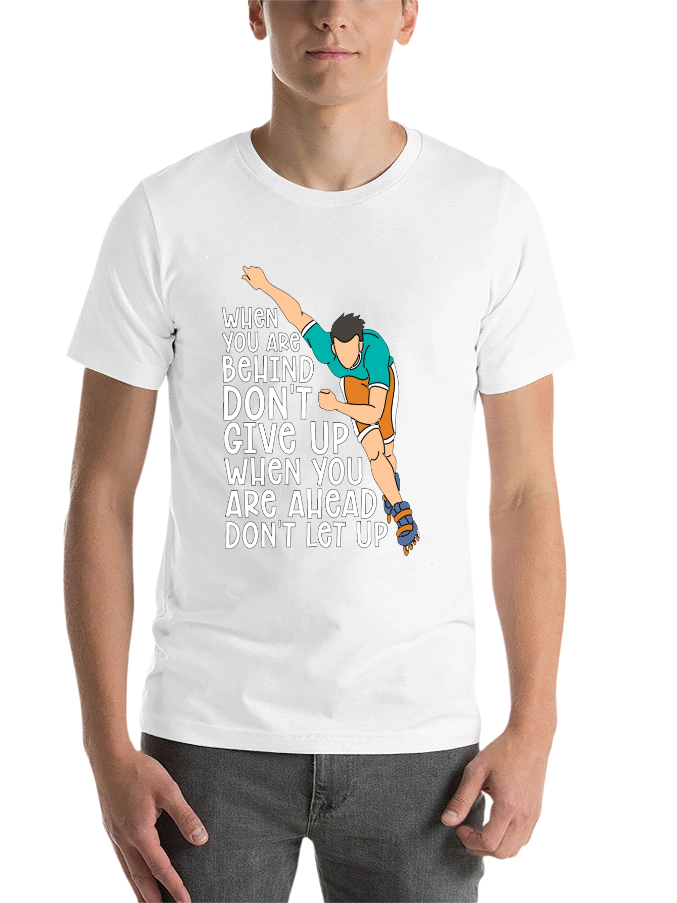 Black Motivational Inline Skater T-Shirt view 14