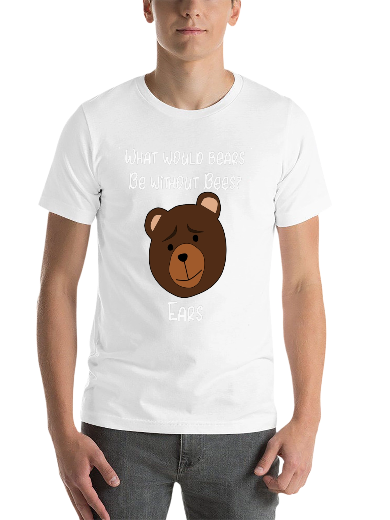 Black Funny Bear Puns T-Shirt - What Would Bears Be Without Bees? view 14