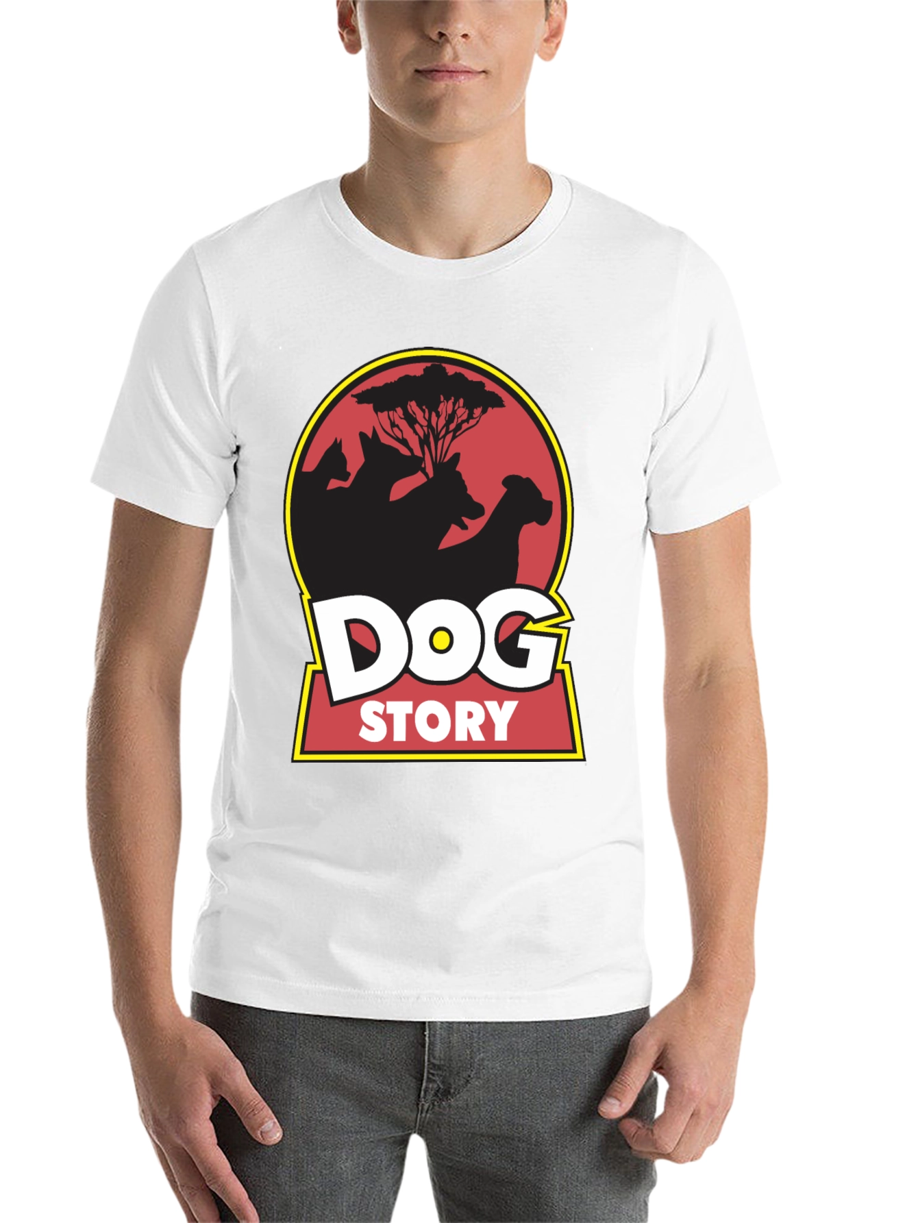 Black Dog Story Graphic Tee - Black Cotton Blend view 14