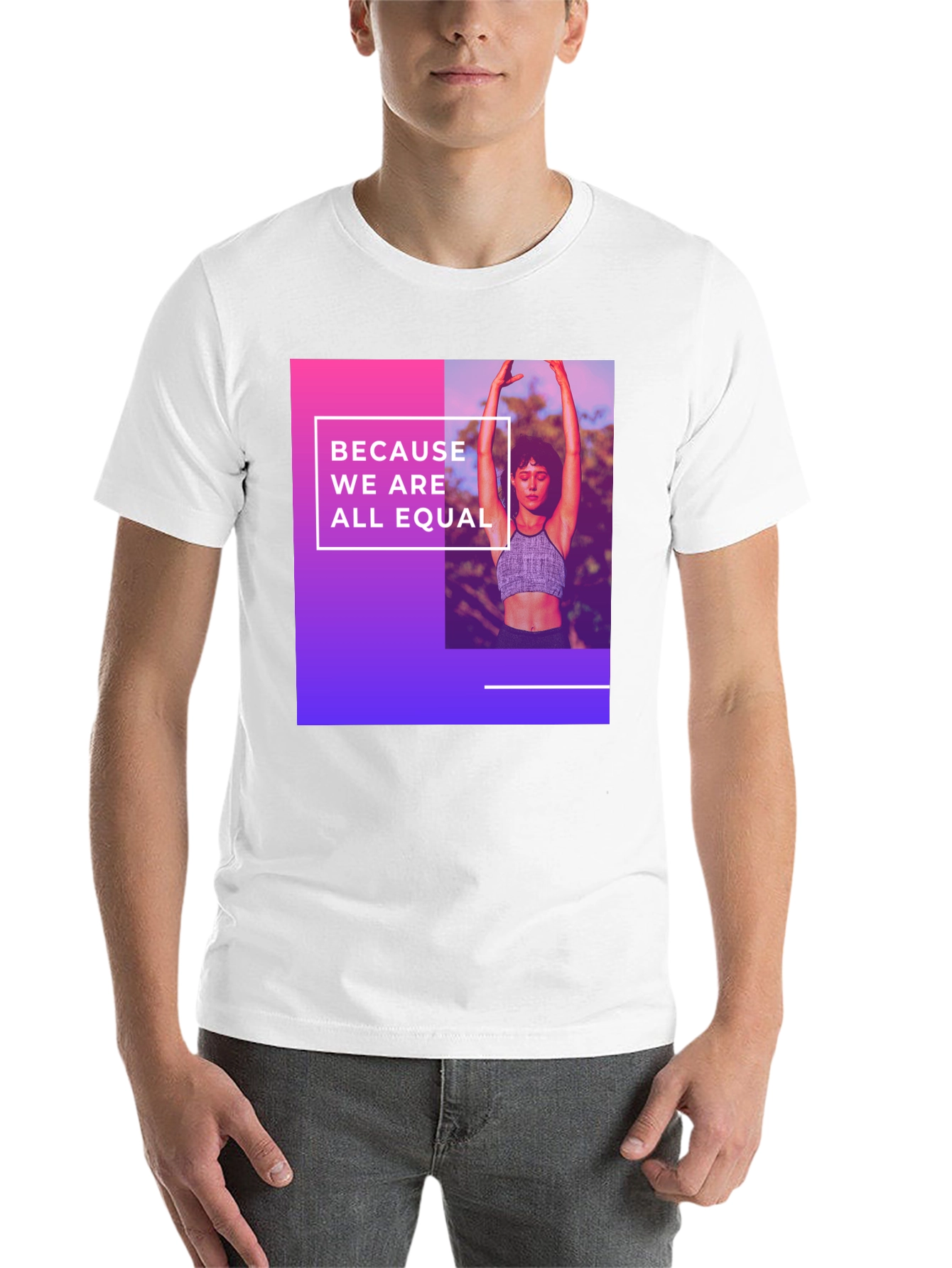 Black Equality T-Shirt: Because We Are All Equal view 14