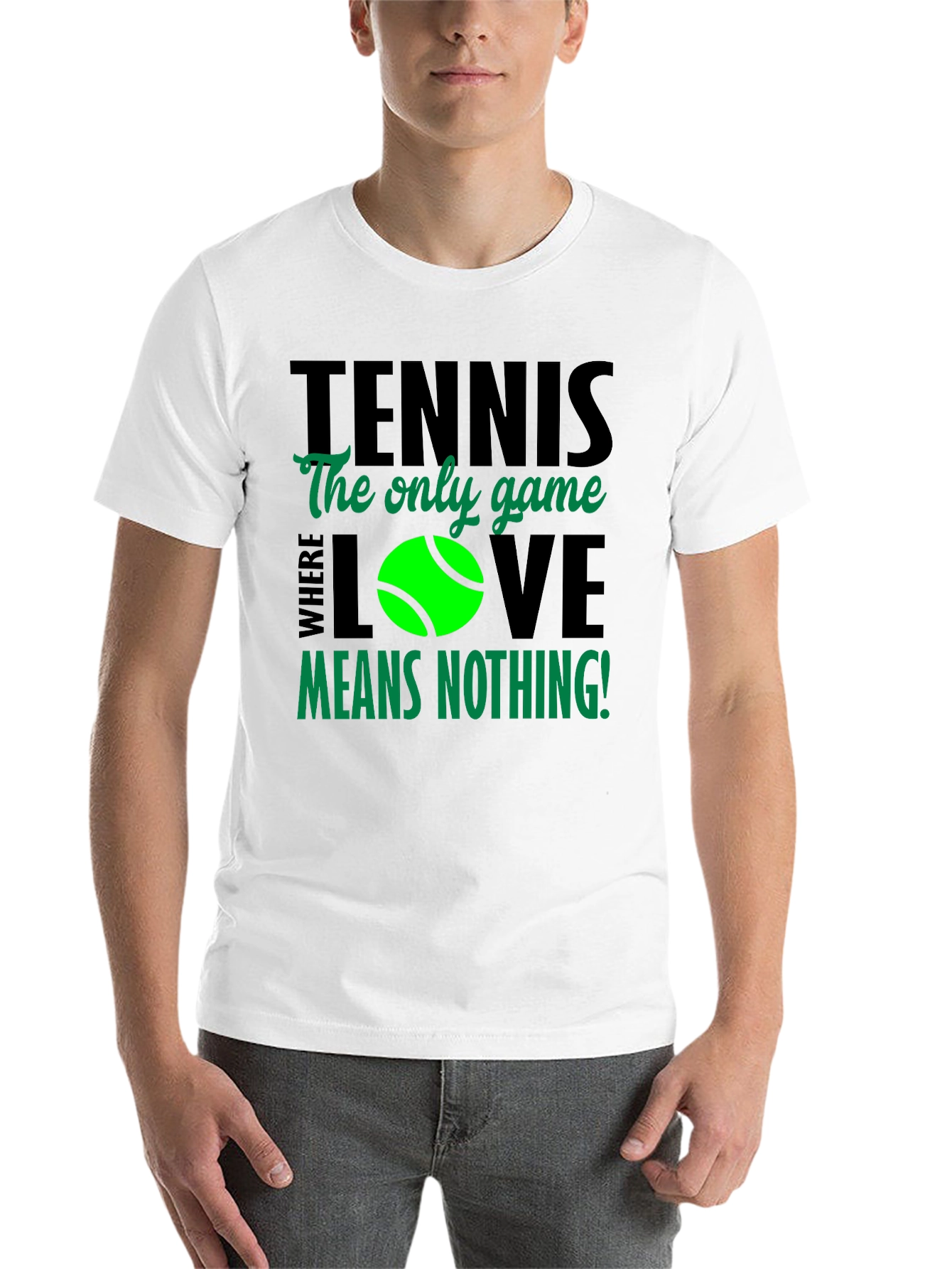 Black Tennis Love Means Nothing T-Shirt view 14