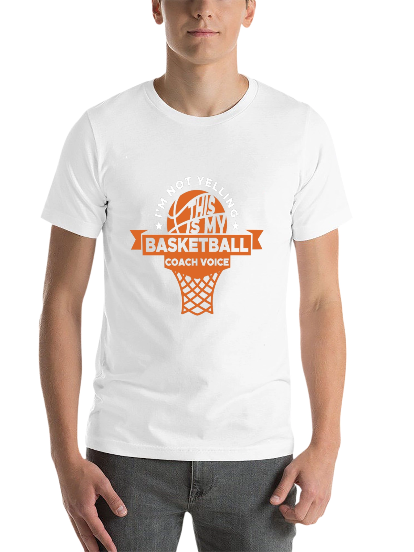 Black Basketball Coach Voice Graphic Tee view 14
