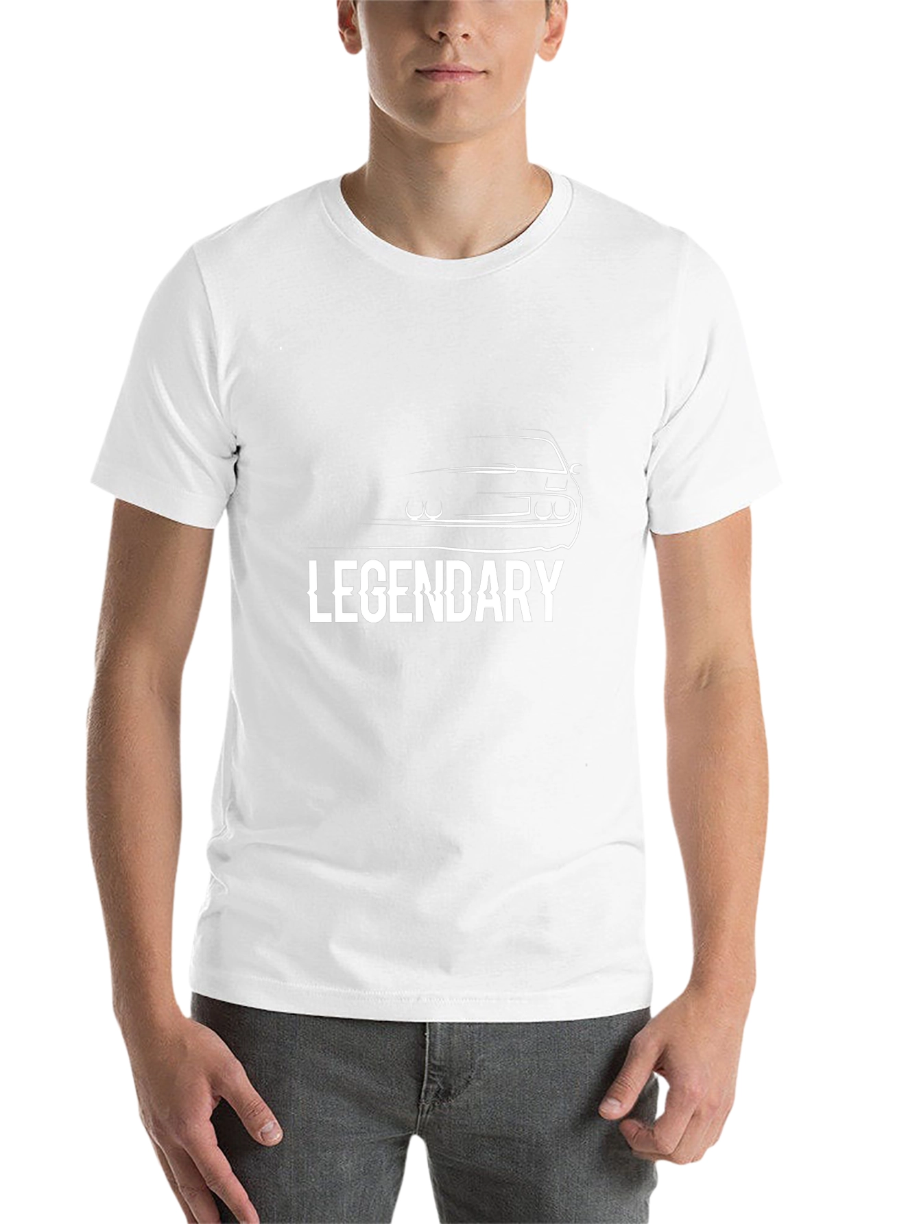 Black Legendary Car Silhouette Black T-Shirt view 14