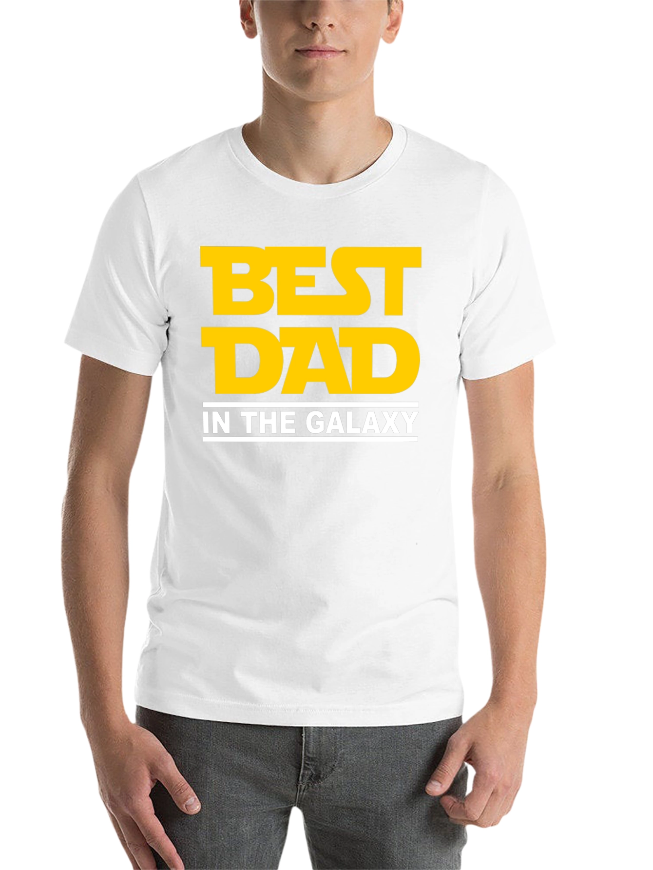 Black Best Dad in the Galaxy Black T-Shirt view 14