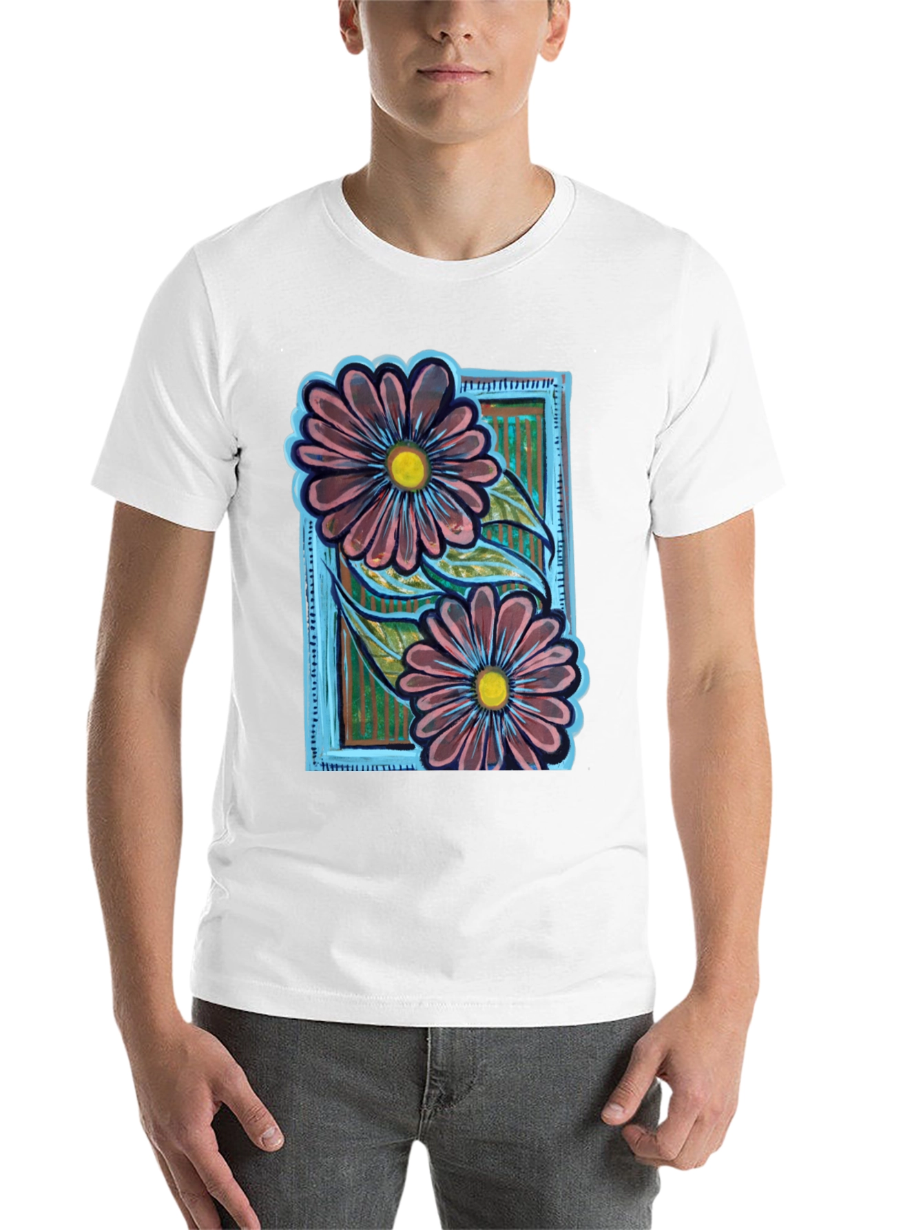 Black Floral Graphic Print T-Shirt view 14