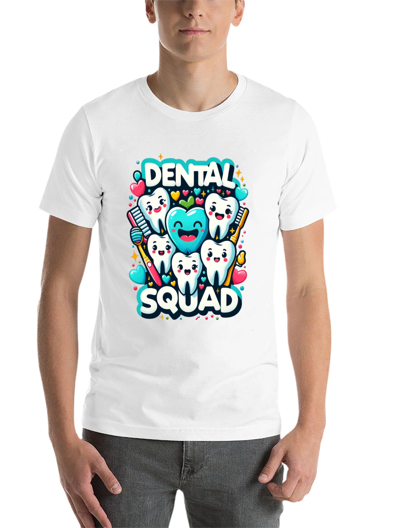 Black Dental Squad Graphic Tee - Funny Tooth Shirt view 14