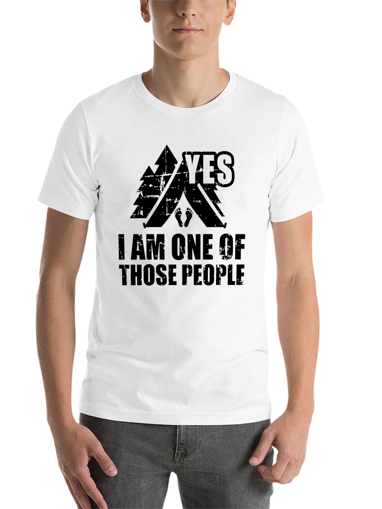 Black Camping Enthusiast Tee: "Yes, I Am One of Those People" view 14