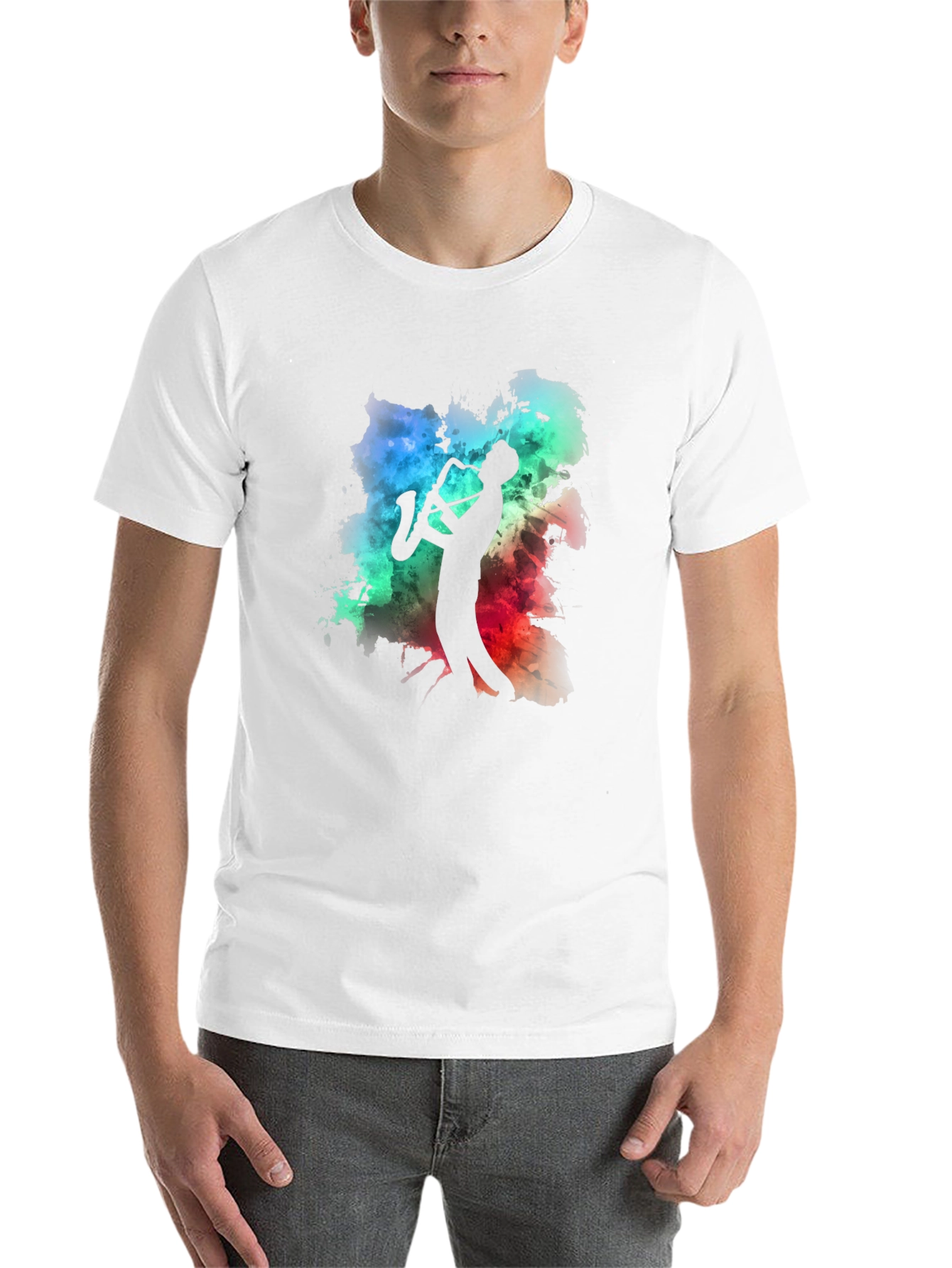 Black Cool Jazz Saxophone T-Shirt - Musician Gift Idea view 14