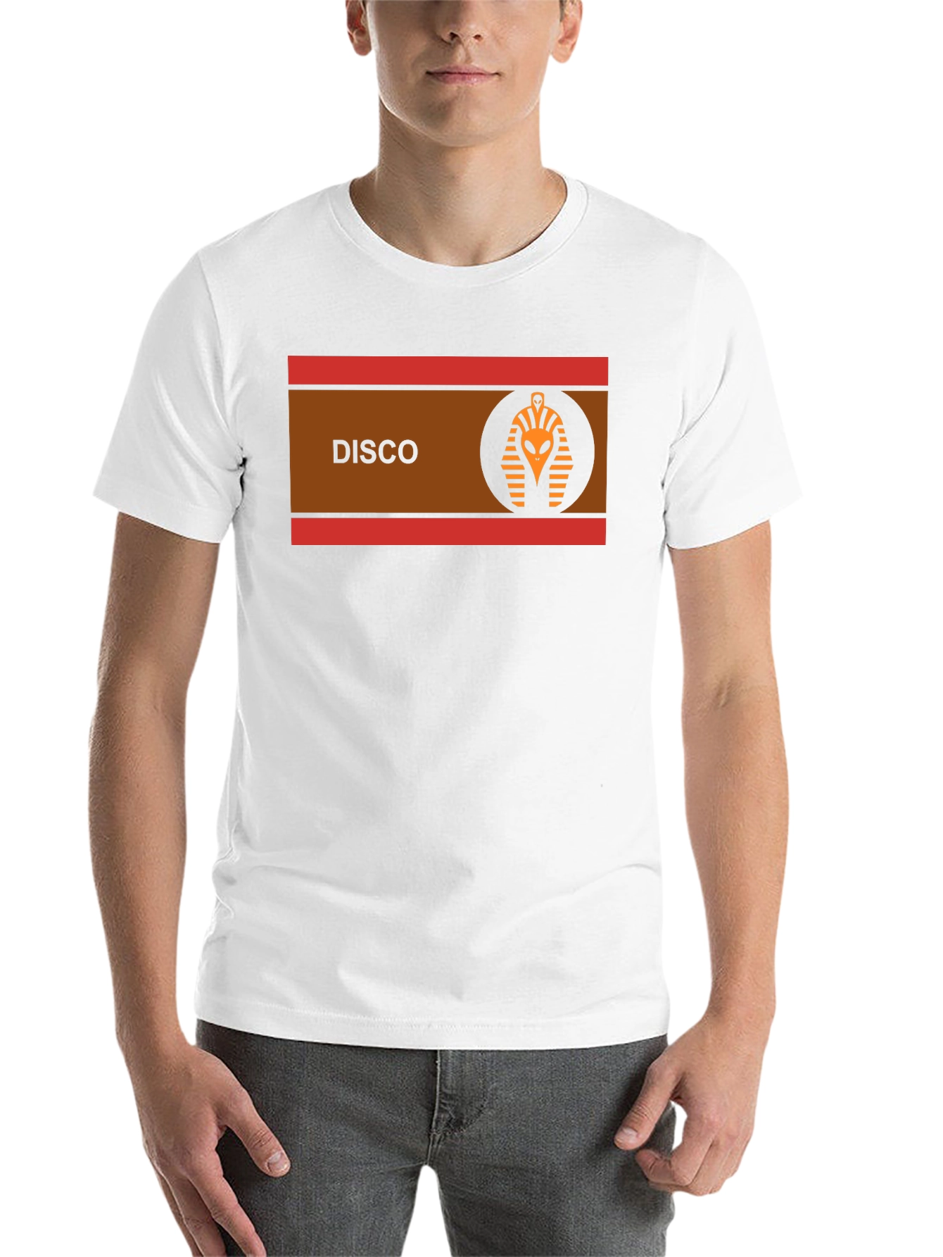 Black Retro Disco Alien Pharaoh T-Shirt view 14