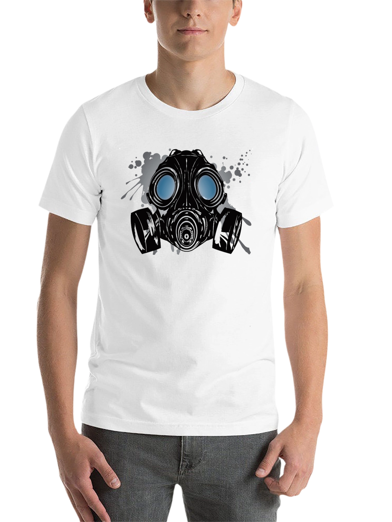 Black Gas Mask Graphic Tee - Protection Style view 14