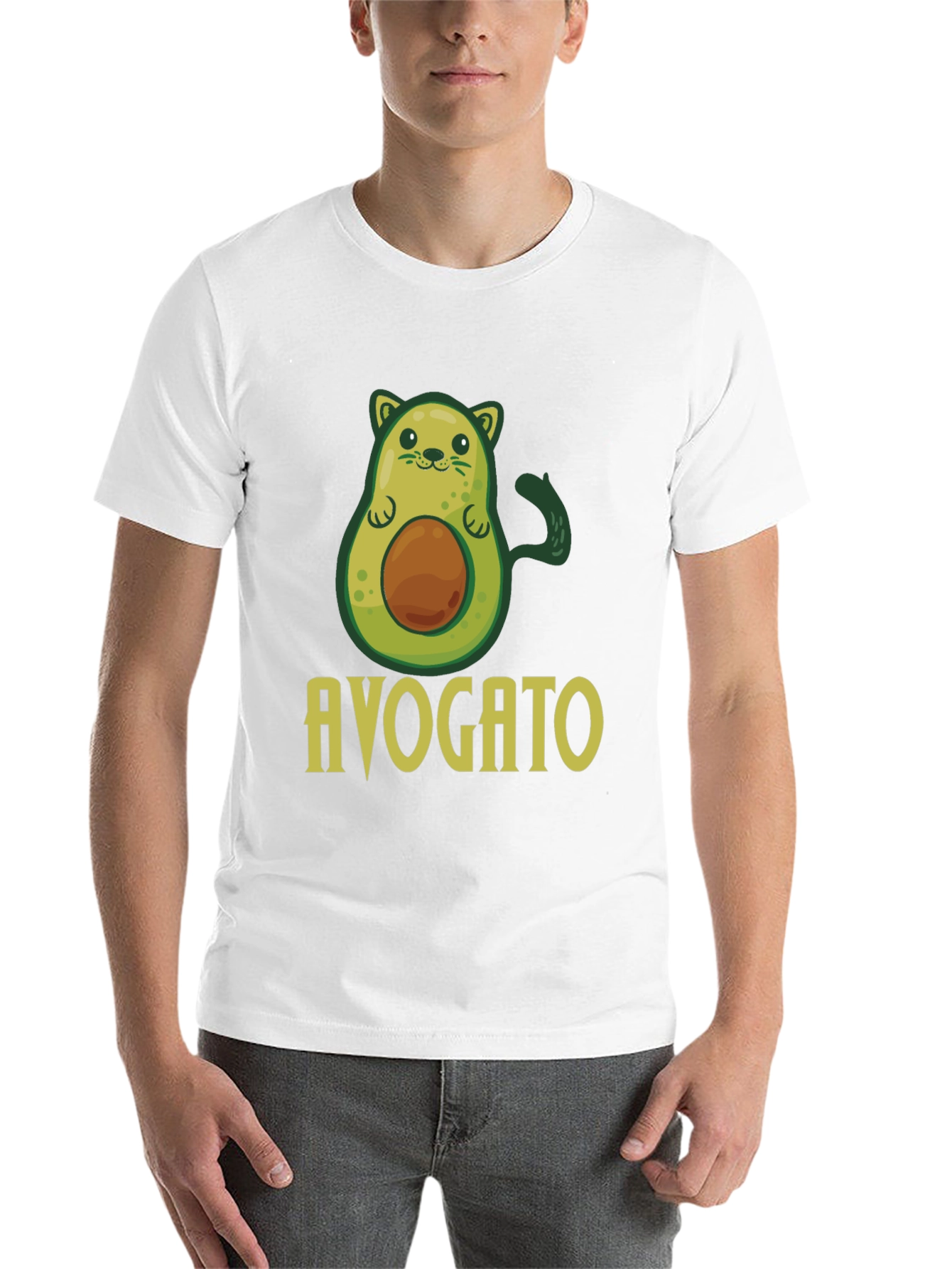 Black Avogato T-Shirt - Avocado Cat Pun Graphic Tee view 14
