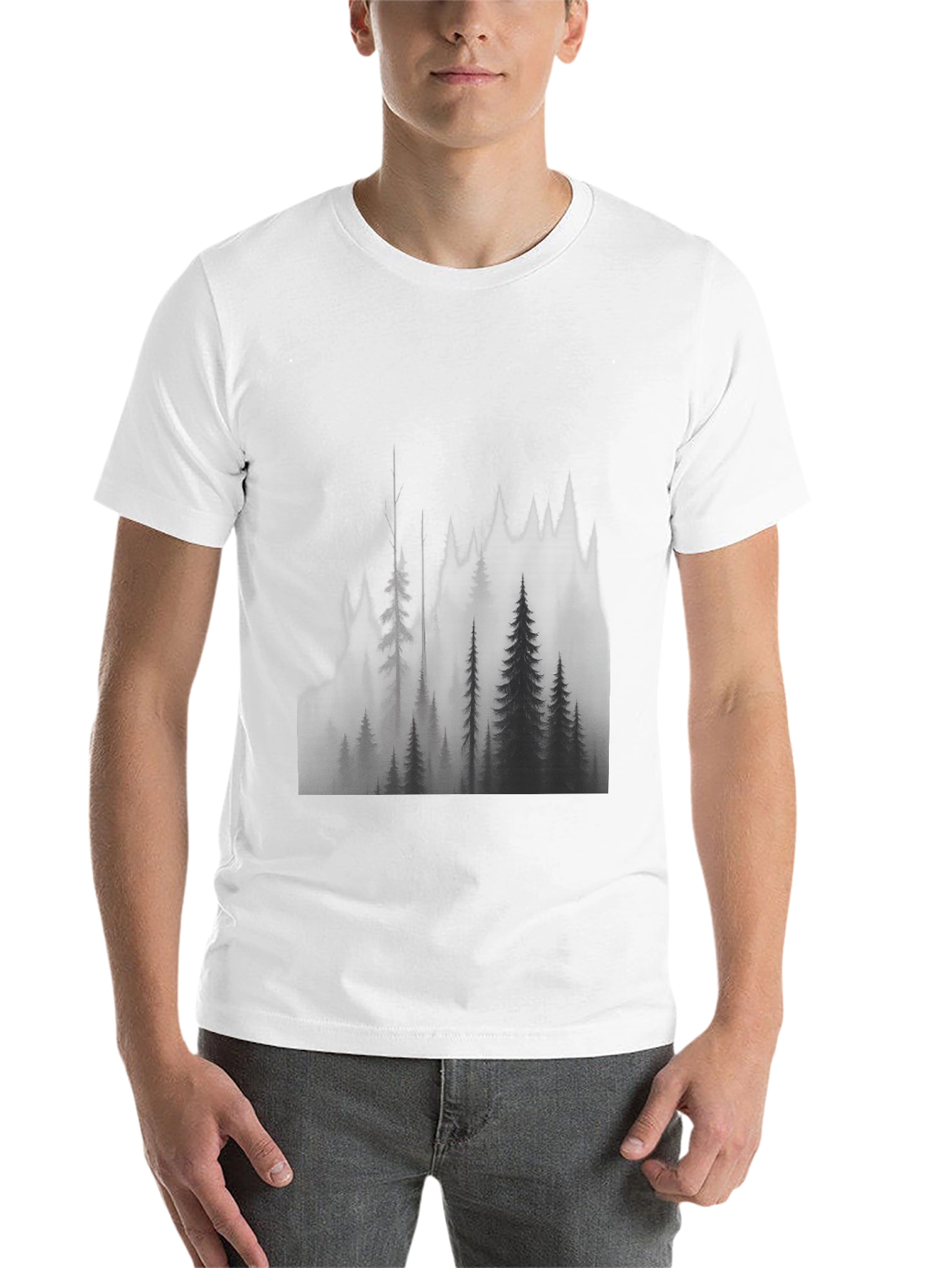 Black Mountain Forest Graphic Tee - Black view 14