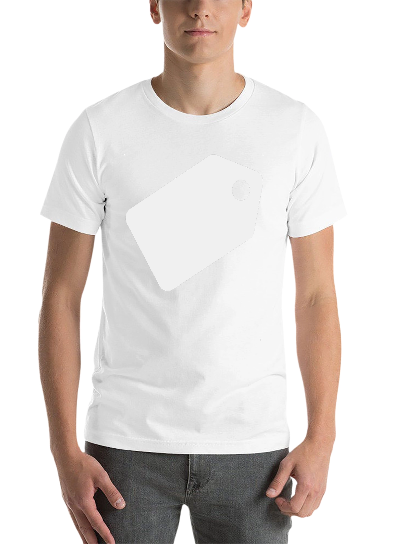Black Black Tee with White Tag Graphic view 14