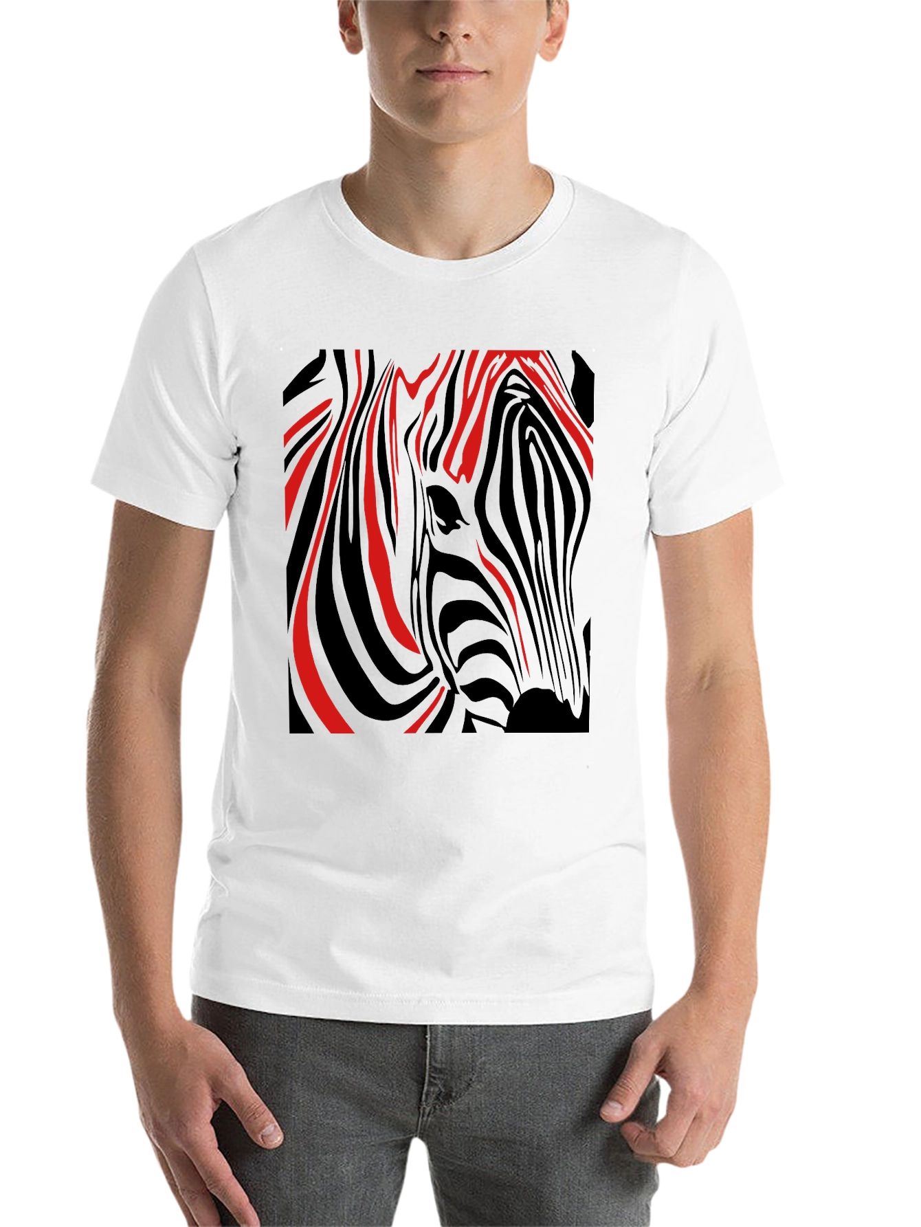 Black Zebra Stripe Graphic Tee - Modern Style view 14