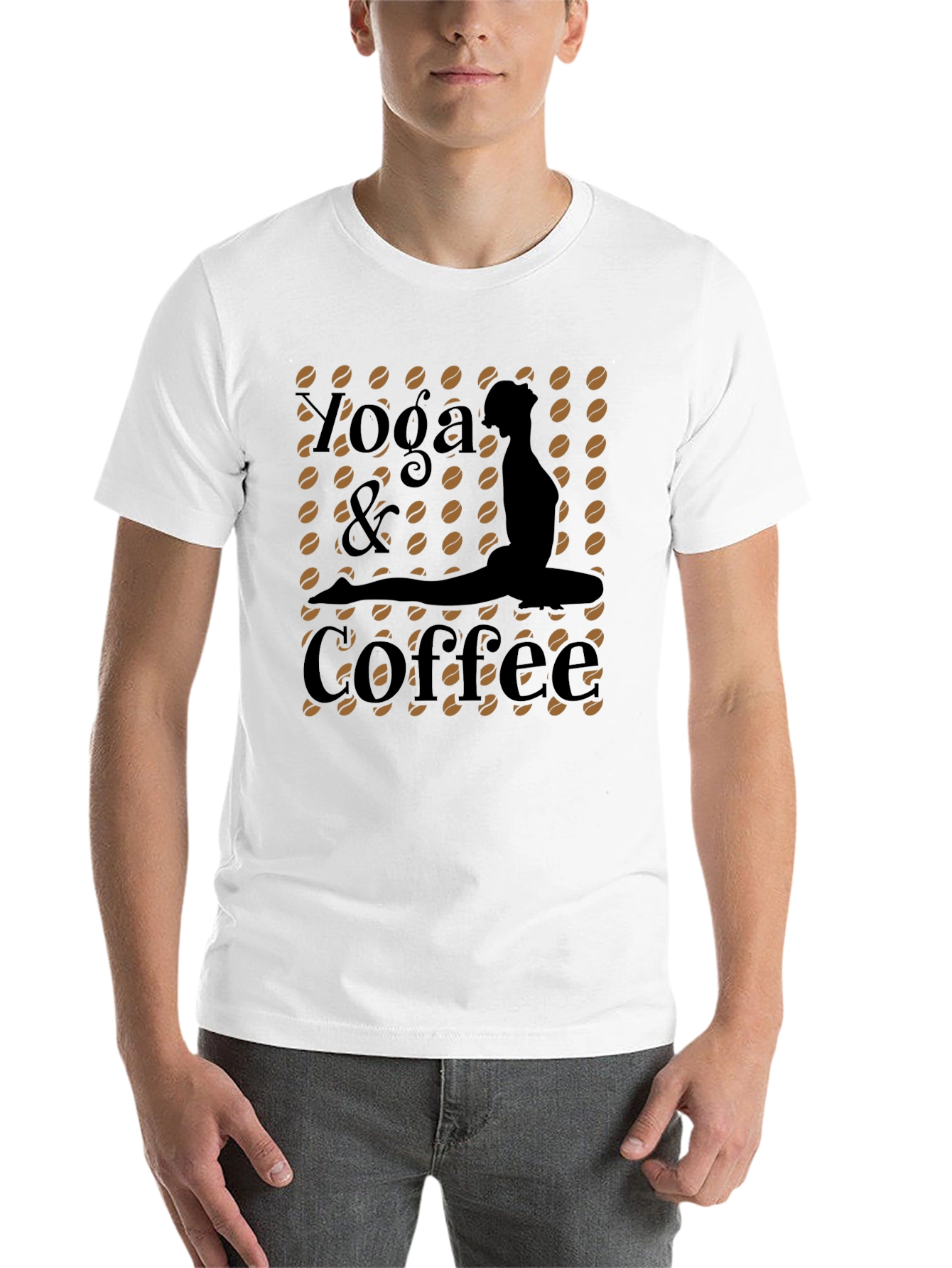 Black Yoga & Coffee Graphic Tee view 14
