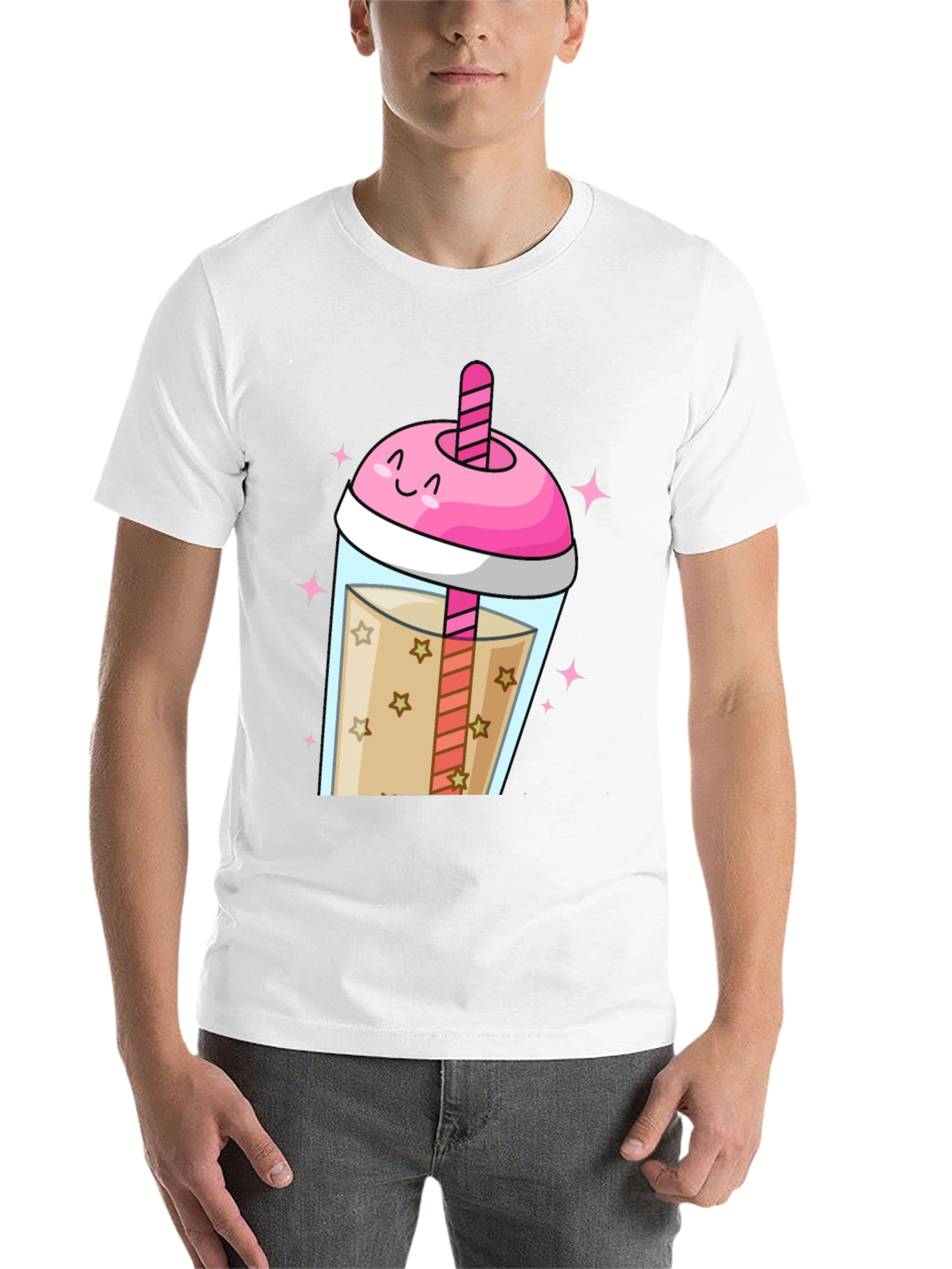 Black Kawaii Bubble Tea Graphic Tee view 14