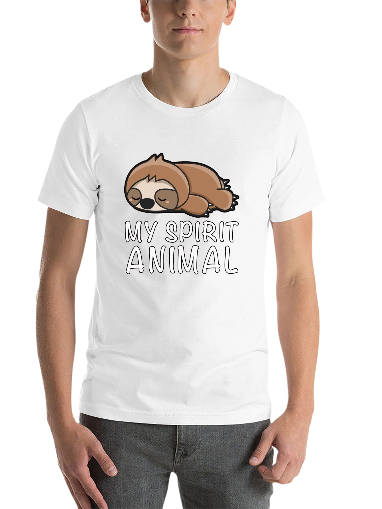 Black Sloth Spirit Animal T-Shirt view 14