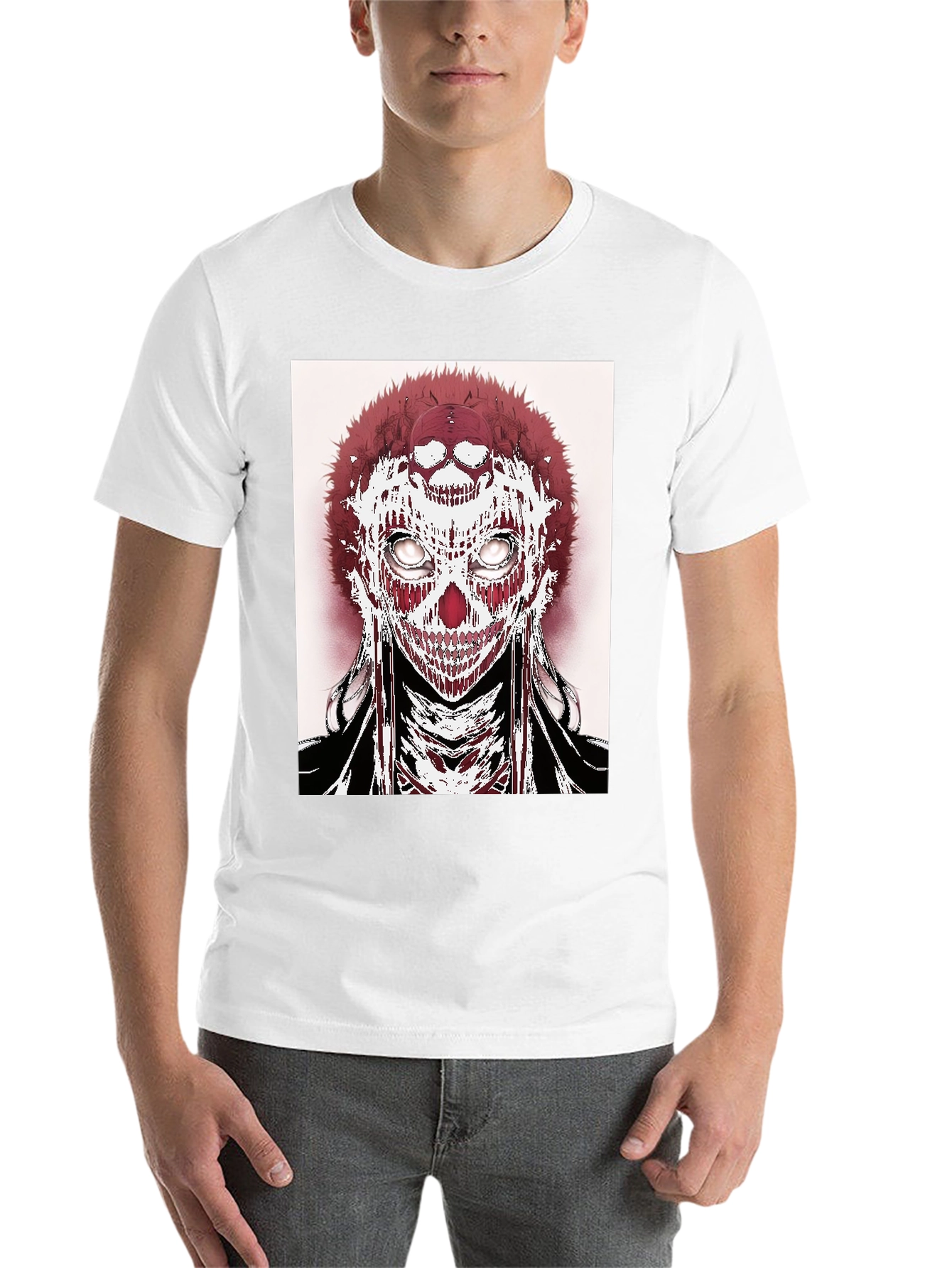 Black Skull Graphic Tee - Edgy Streetwear view 14