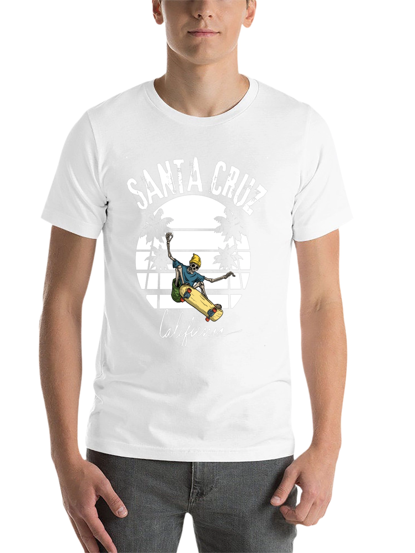 Santa Cruz California Skeleton Skateboarder T-Shirt - 14