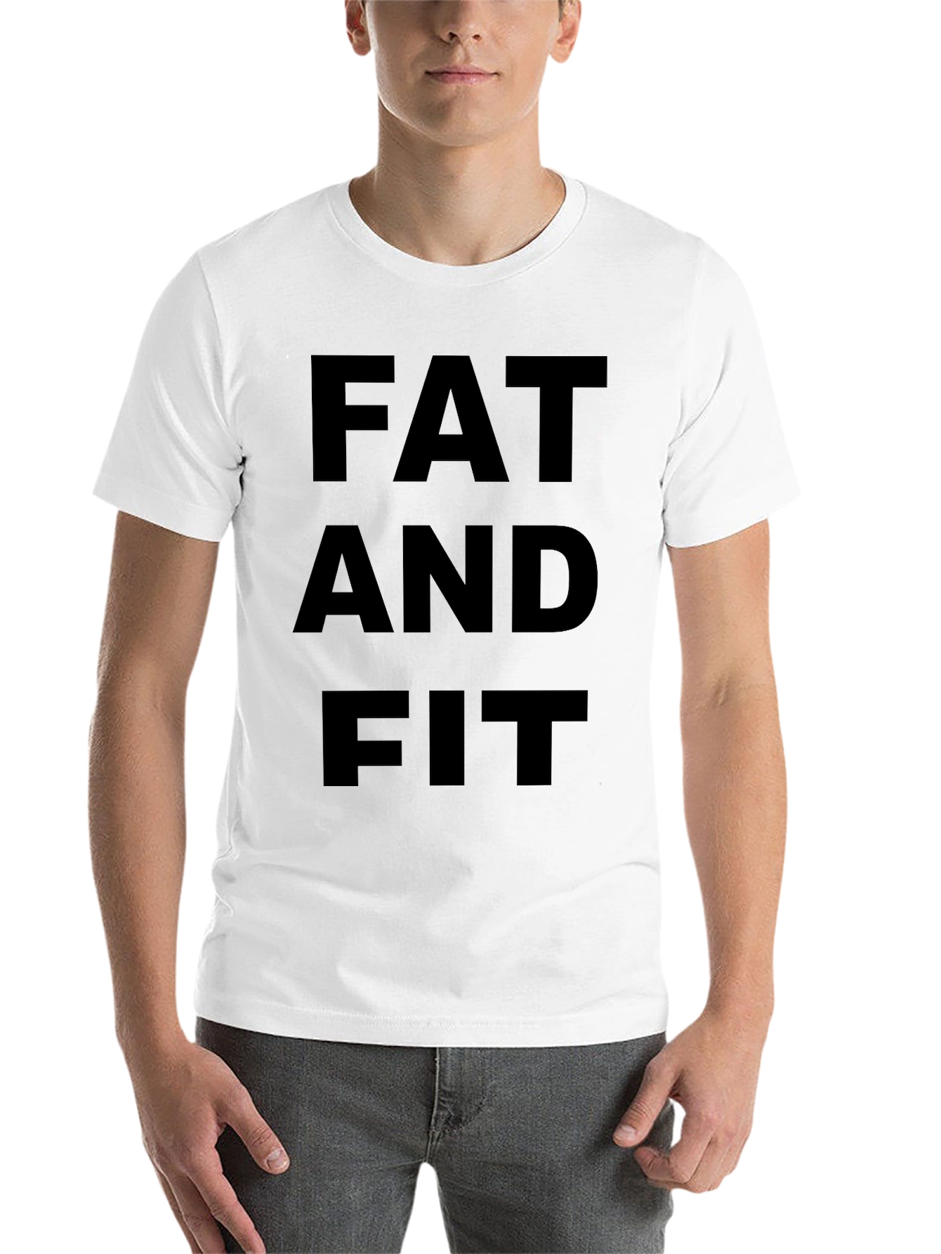 Black Fat and Fit Black T-Shirt view 14