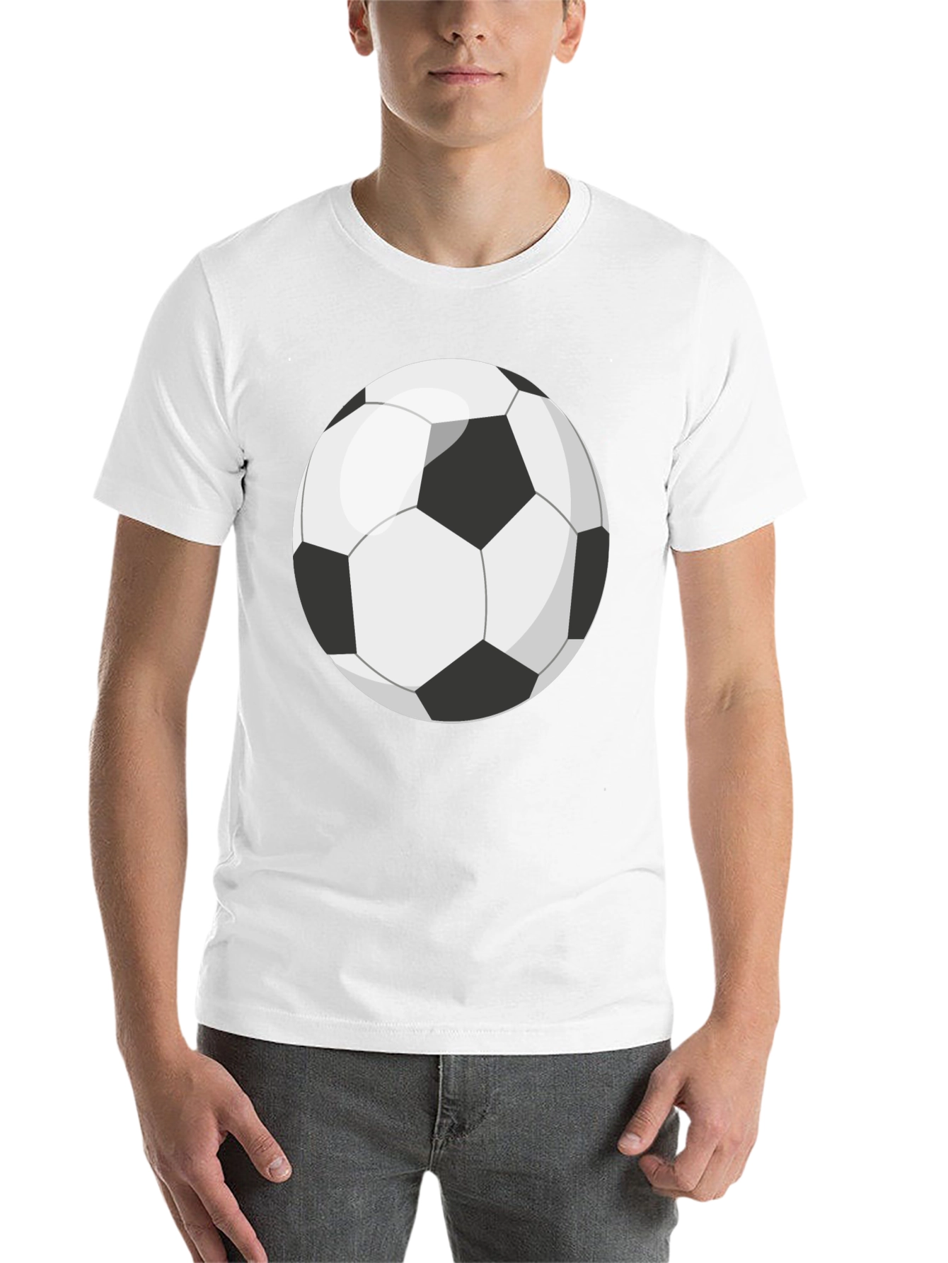 Black Soccer Ball Graphic T-Shirt view 14