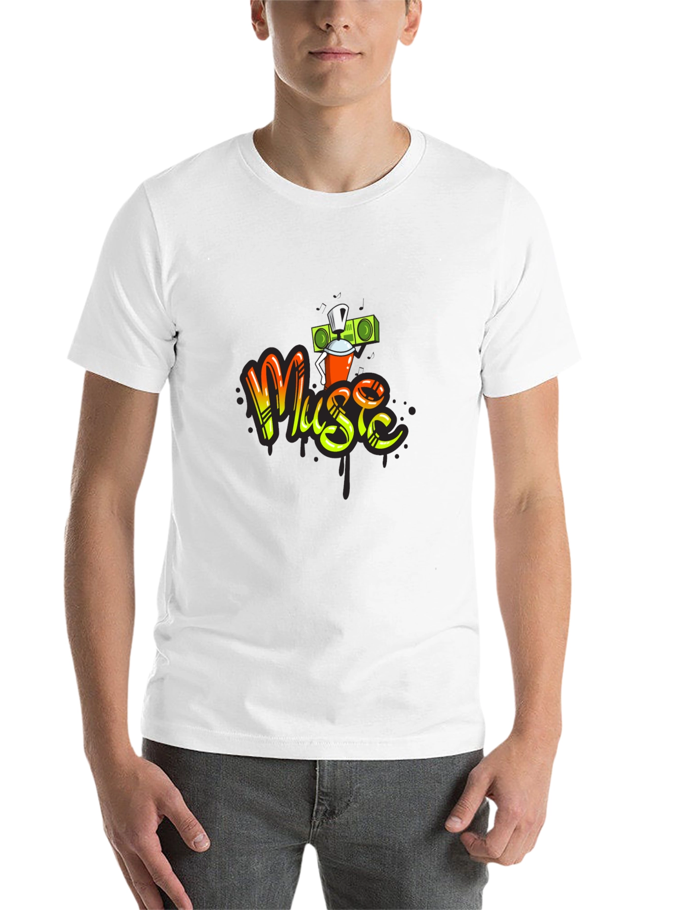 Black Music Graffiti T-Shirt - Urban Style Tee view 14