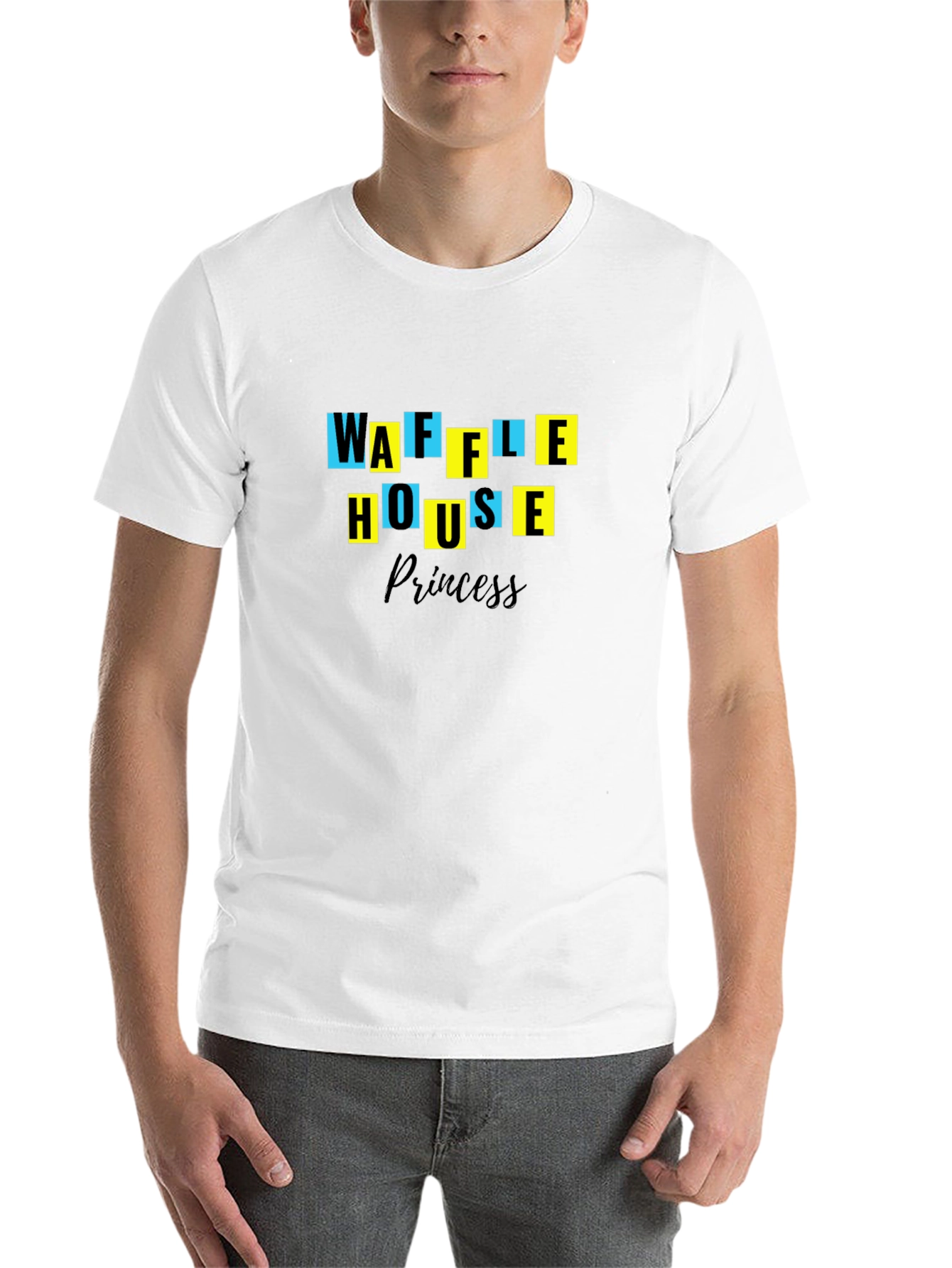 Black Waffle House Princess Black T-Shirt view 14