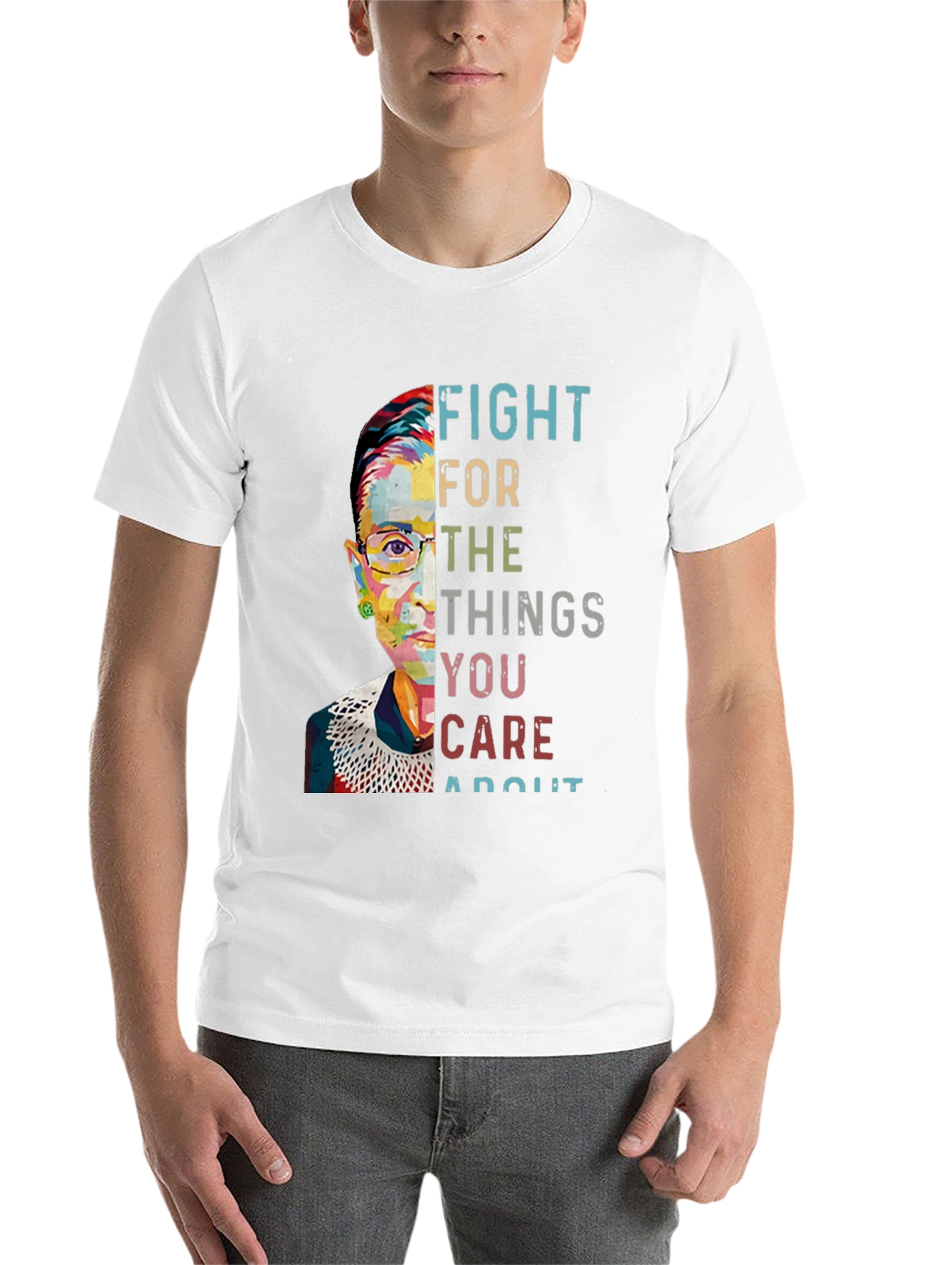 Black Fight For What You Care About T-Shirt view 14