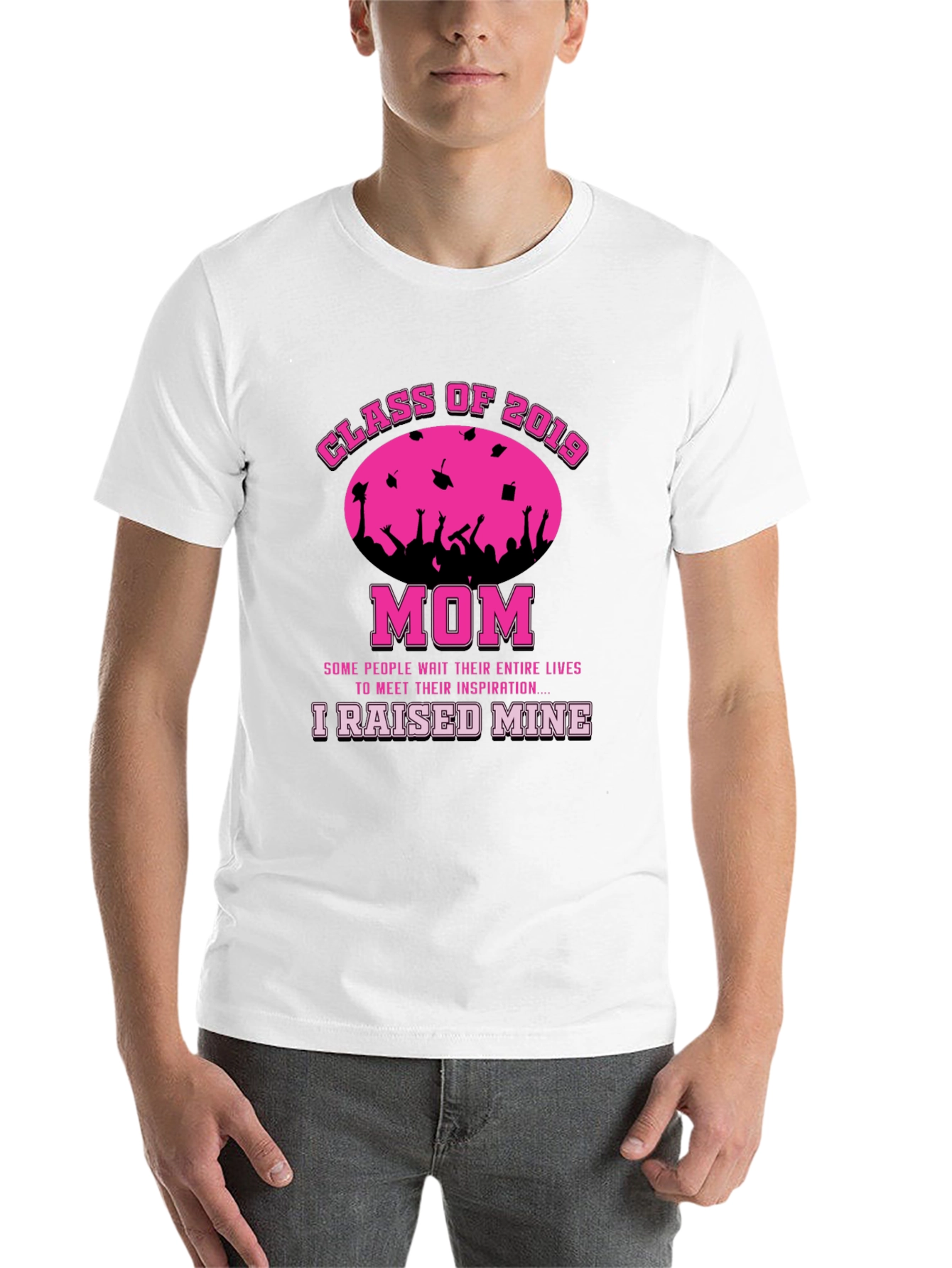 Black Class of 2019 Mom T-Shirt - Graduation Pride! view 14