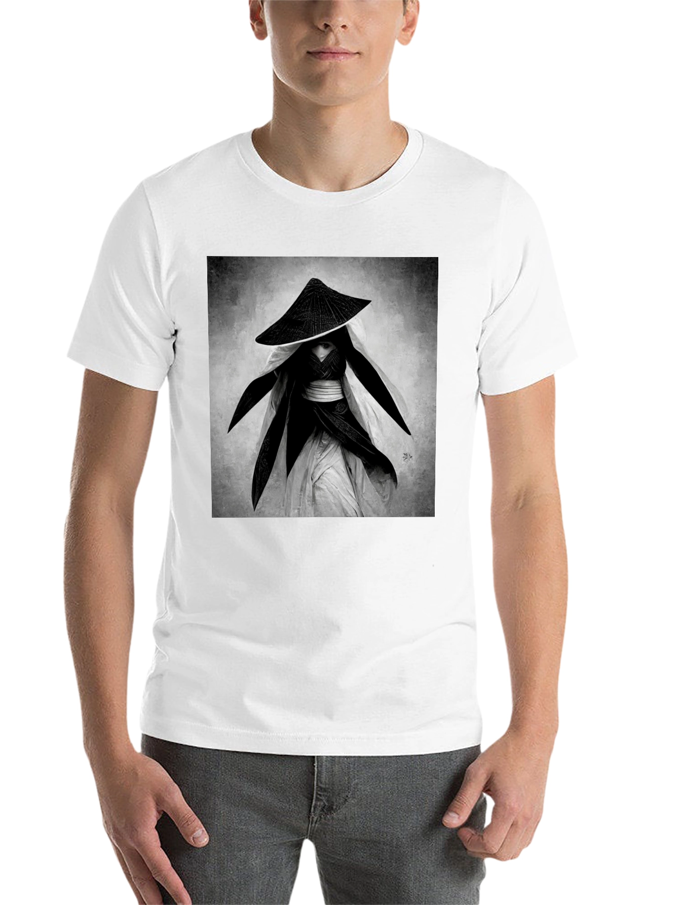 Black Samurai Warrior Graphic Tee - Black view 14