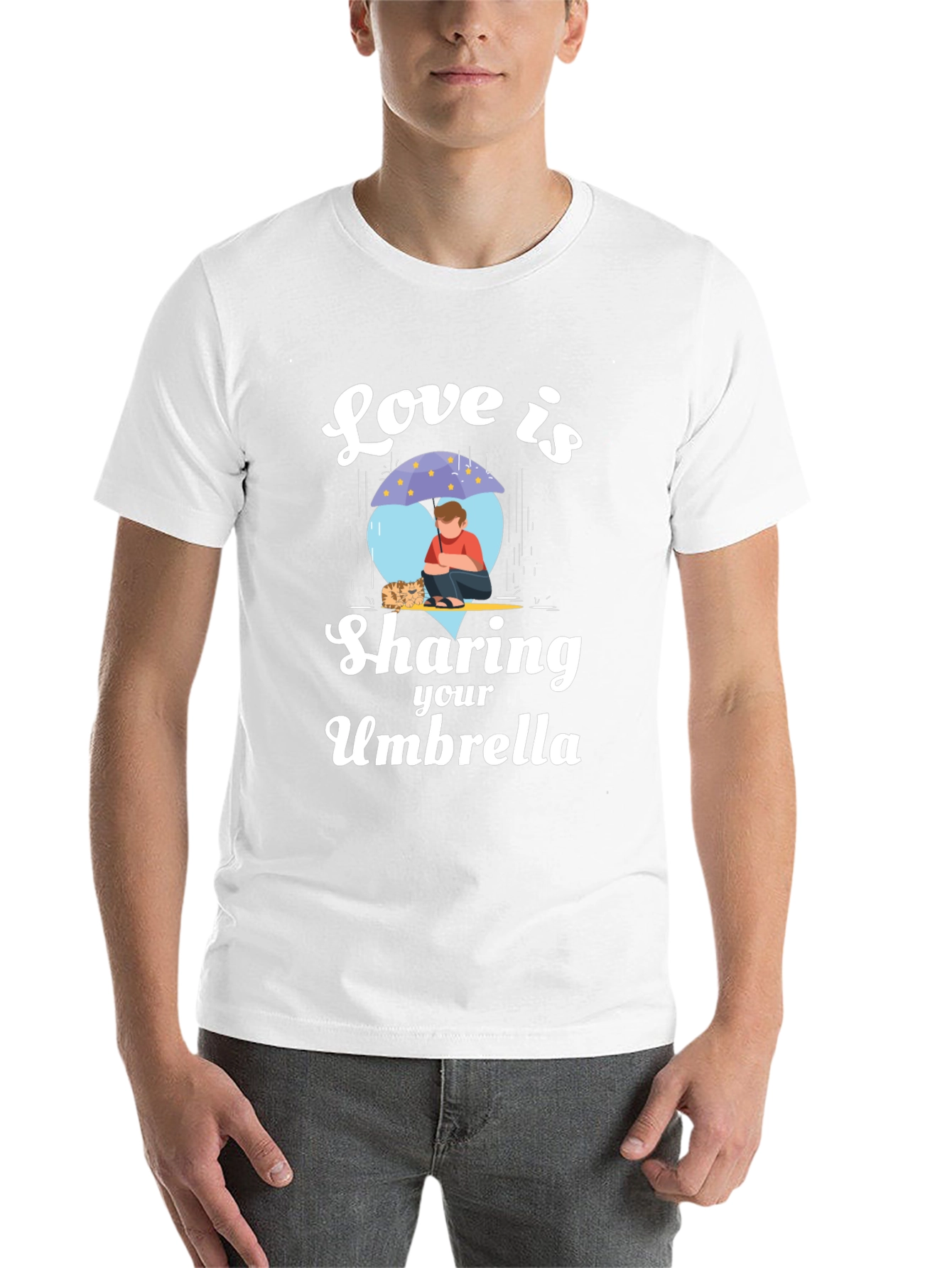 Black Love is Sharing Your Umbrella Black T-Shirt view 14